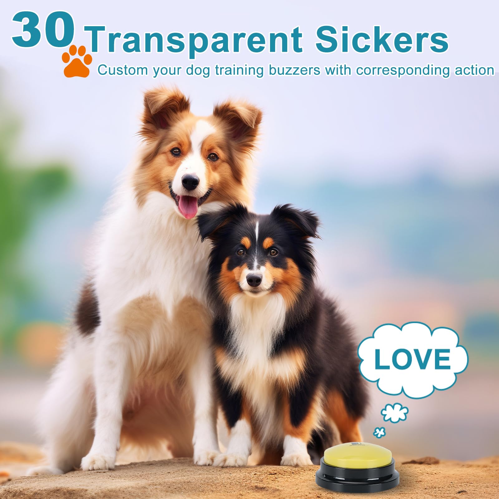 6 Pcs Dog Talking Button Set, Dog Buttons For Communication 30S Voice Recording Speaking Button Pet Speech Training Buzzers With