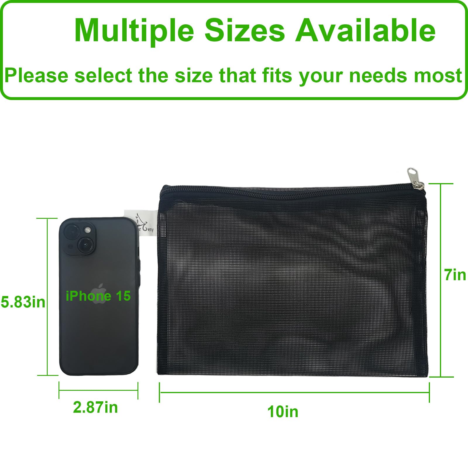 Cover Geny 10 Pieces Aquarium Filter Media Bags,Fish Tank Media Mesh Filter Bags With Zipper,Mesh Reusable Bags For Activated Ca