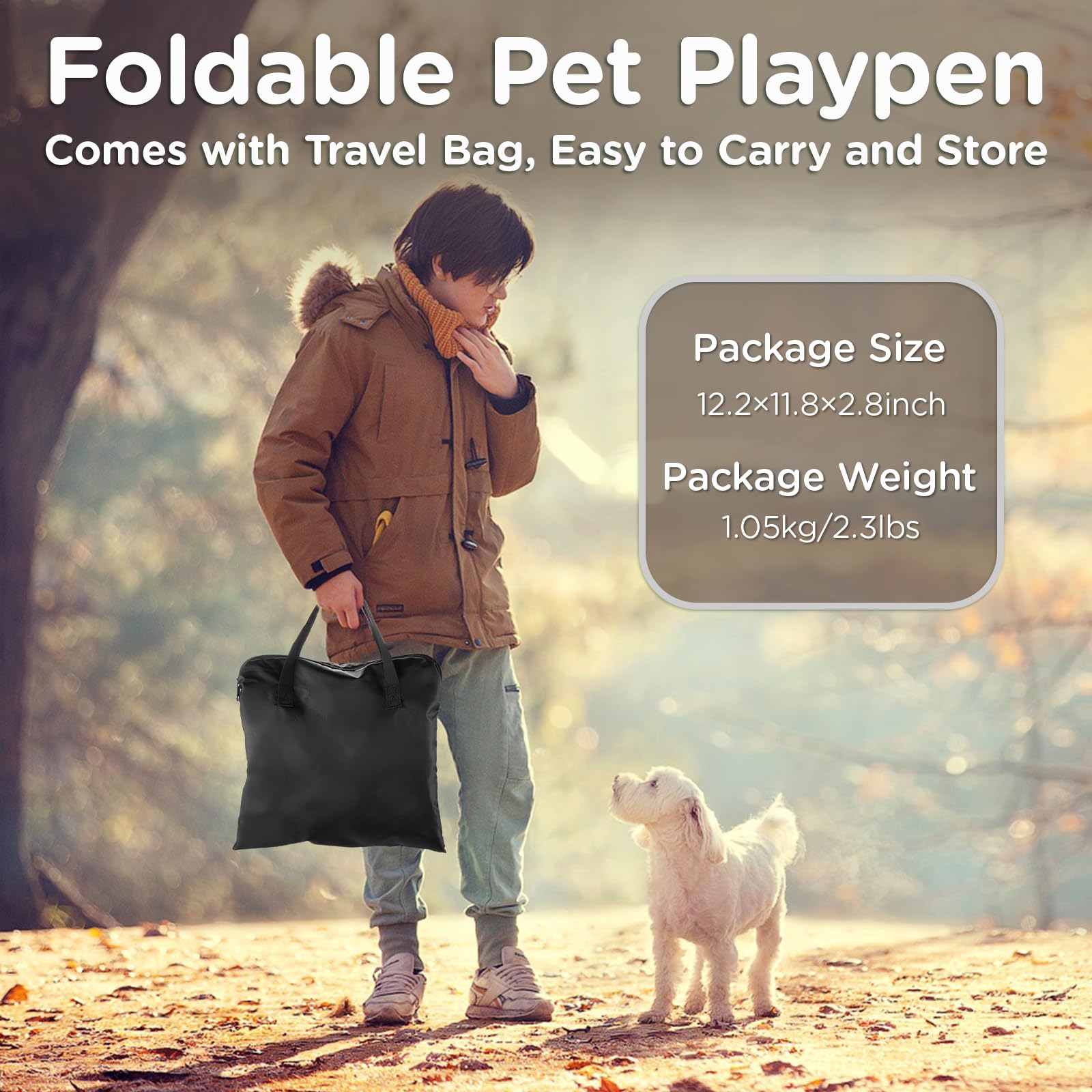 Foldable Pet Kitten Playpen, Upgrade Waterproof Portable Cat Dog Playpen Kennel Tent For Small Dog Cat, Removable Shade Cover, I