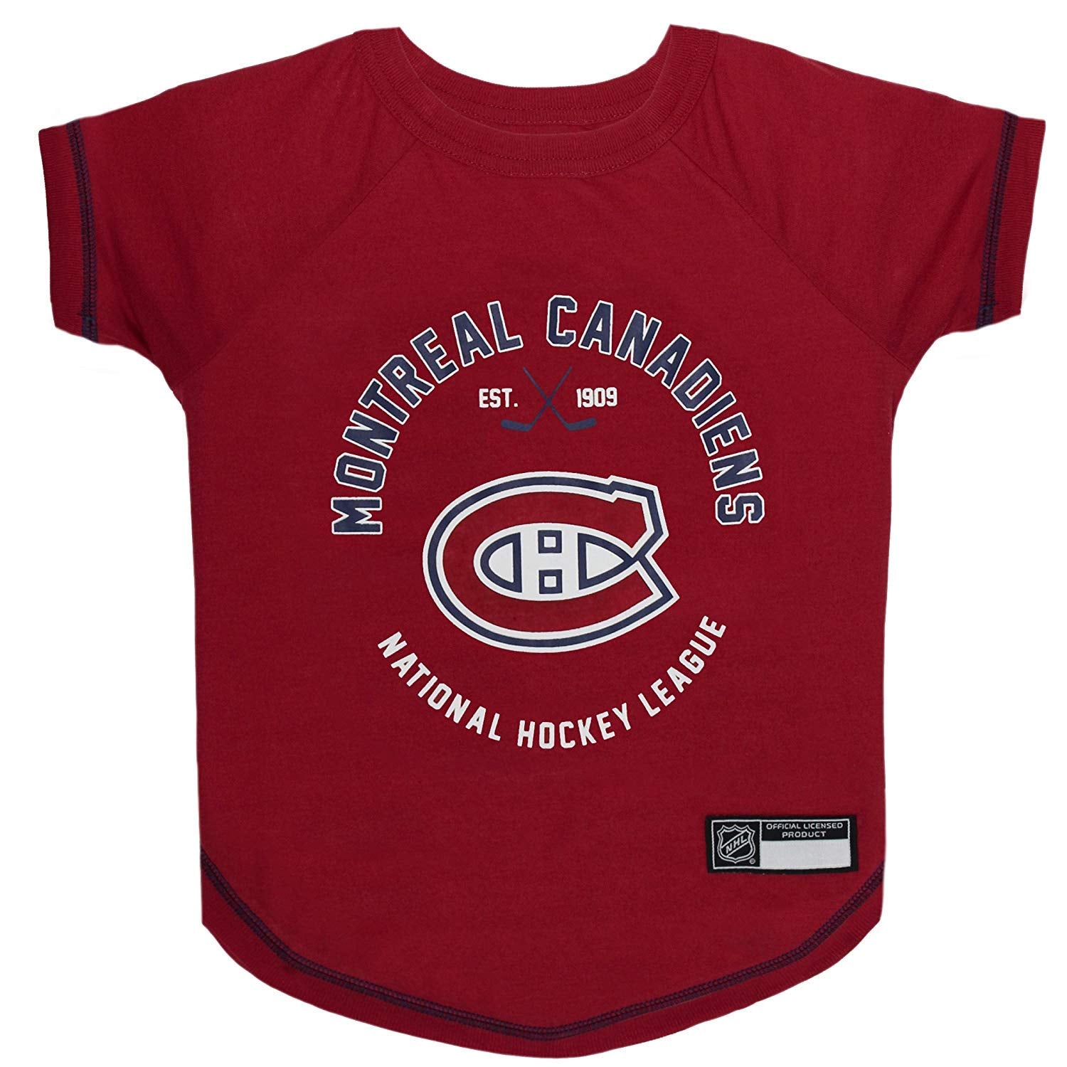 NHL Montreal Canadiens Tee Shirt for Dogs & Cats, Medium. - Are You A Hockey Fan? Let Your Pet Be An NHL Fan Too!