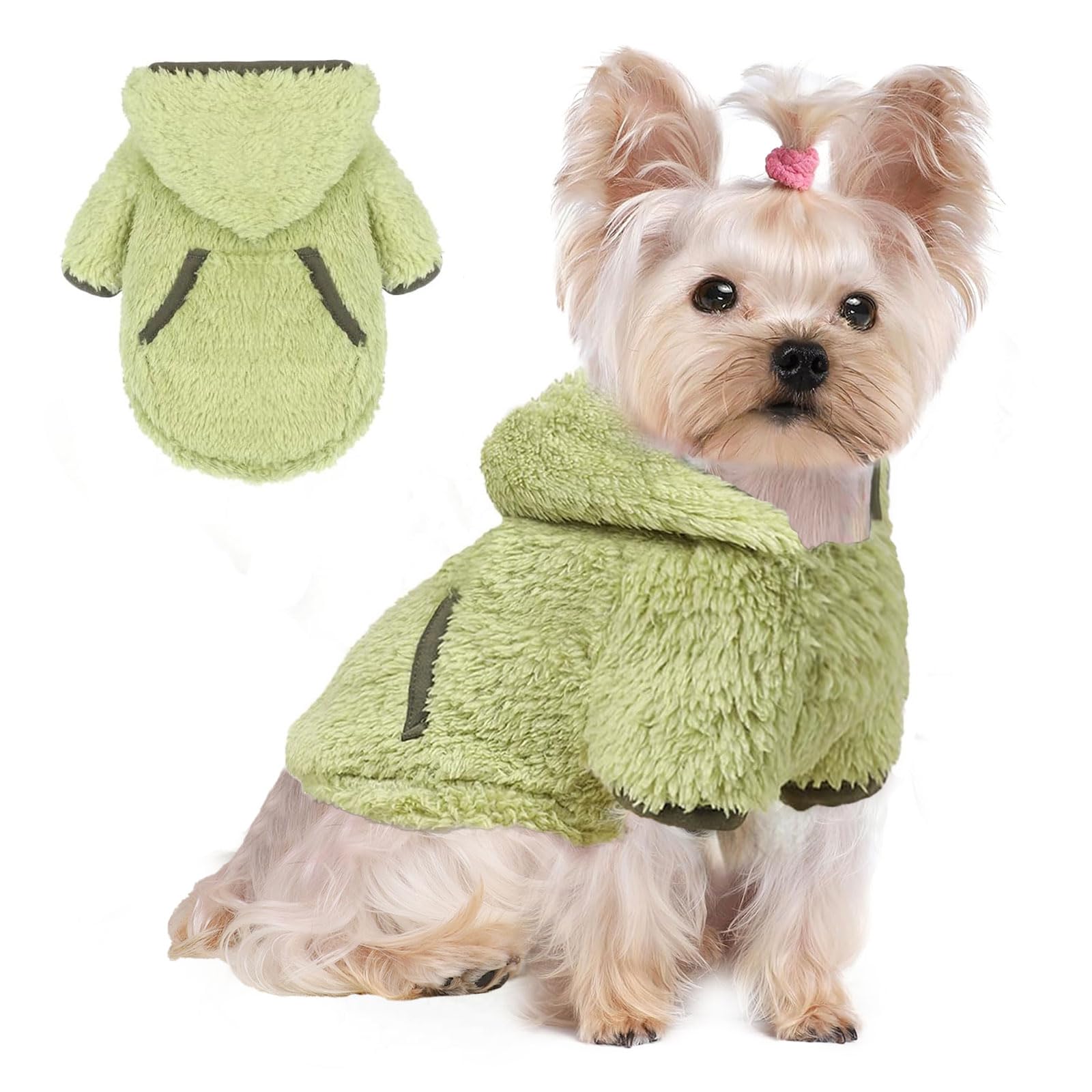 Puppy Sweater Small Dog Sweater Warm Fuzzy Velvet Sweaters Dog Winter Clothes For Small Dogs Girl & Boy, Pet Coats, Cat Apparel 