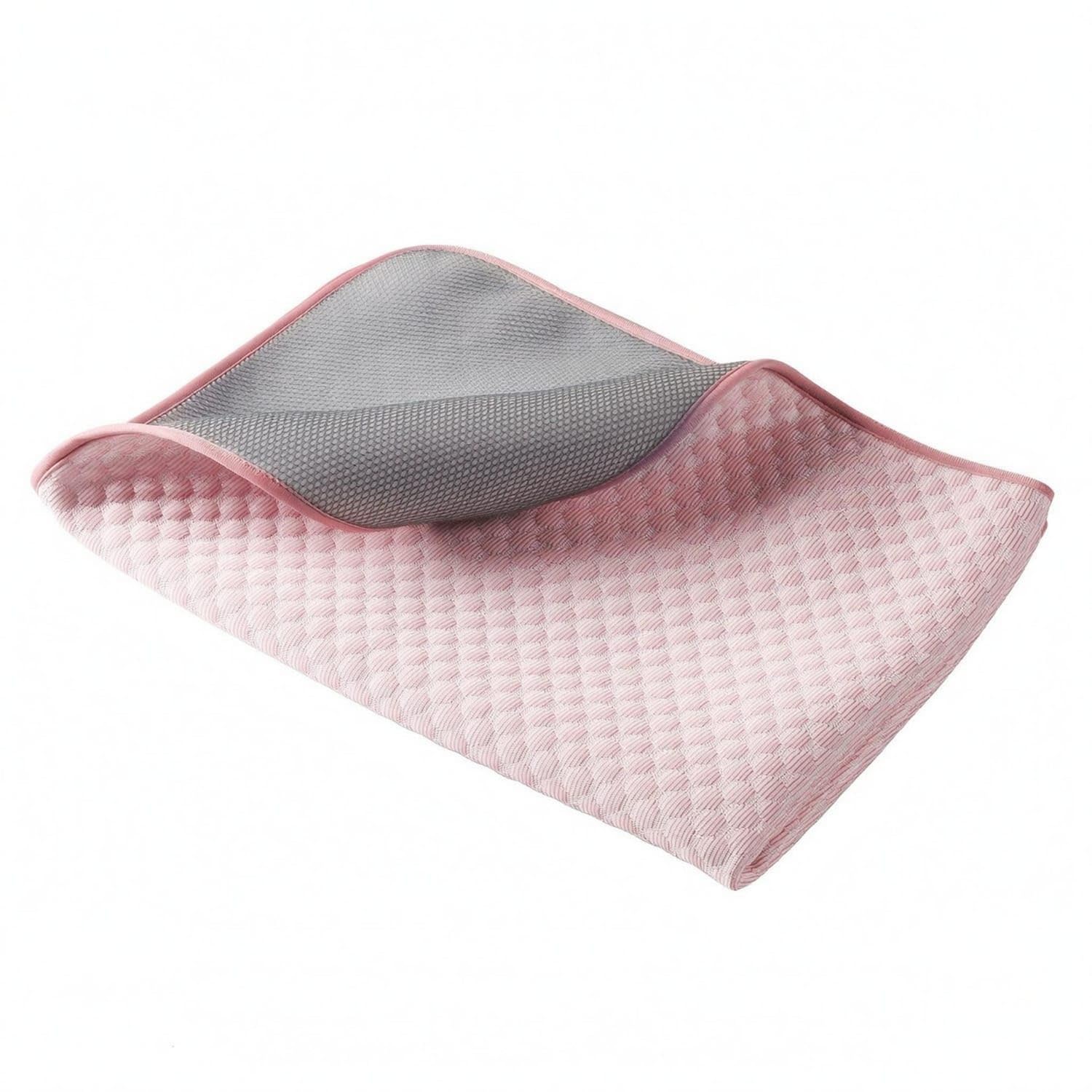QuickDrying Pet Cooling Mat Thickened NonSlip Cooling Mat Soft Layered Design for Sofa, Car Seat, Floor, Pink, L