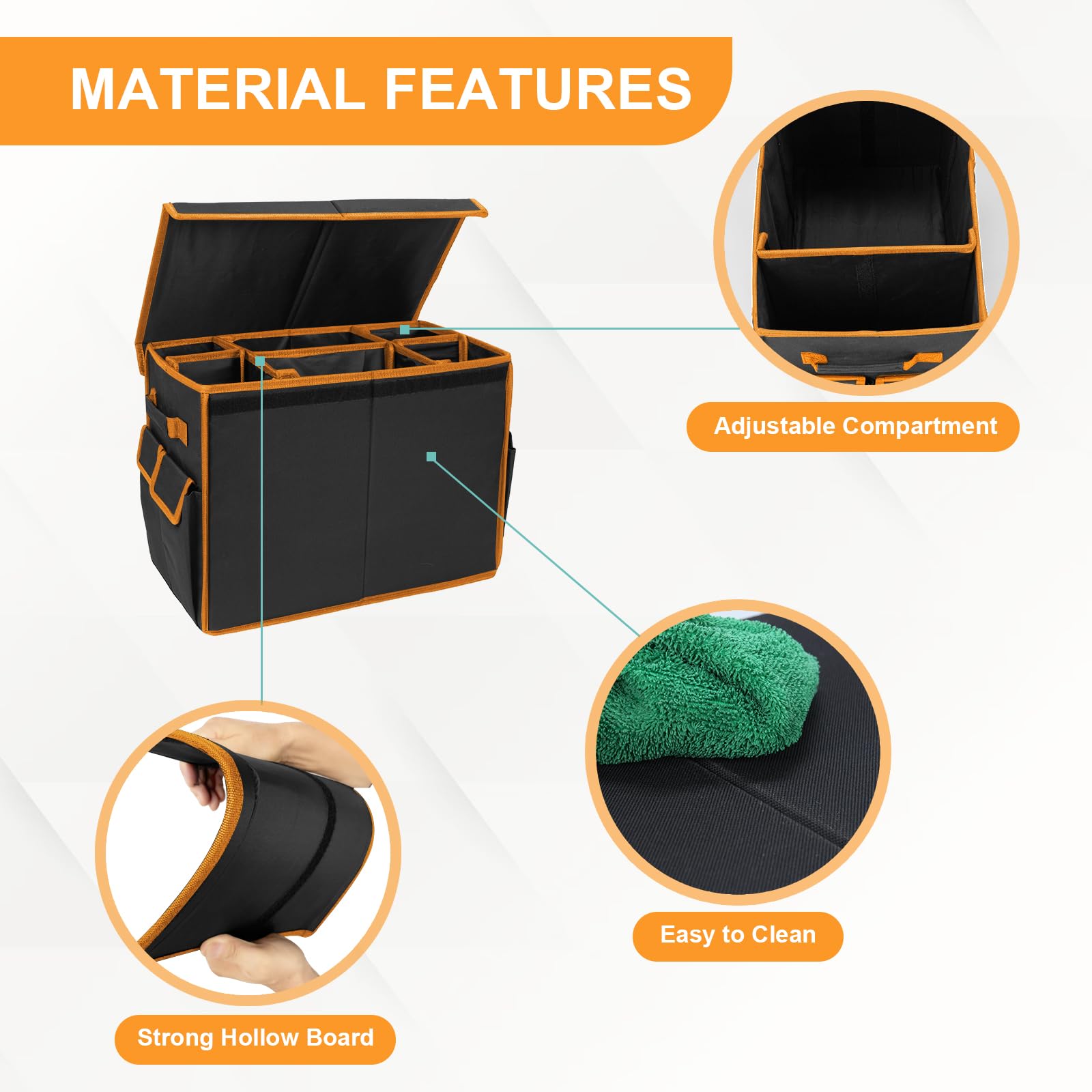 Back Seat Extender For Dogs Up To 200Lbs, Backseat Extender With Storage Pockets, Collapsible Dog Car Front Seat Extender For Tr