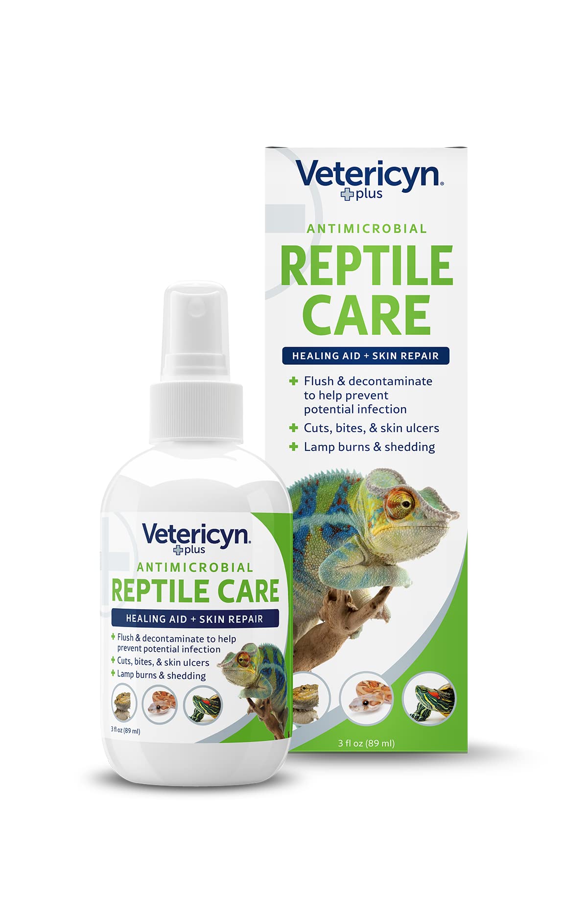 Vetericyn Plus Reptile Wound Care Spray | Reptile Skin Repair, Help Care For Reptile Wounds, Including Scale Rot, Lamp Burns, An