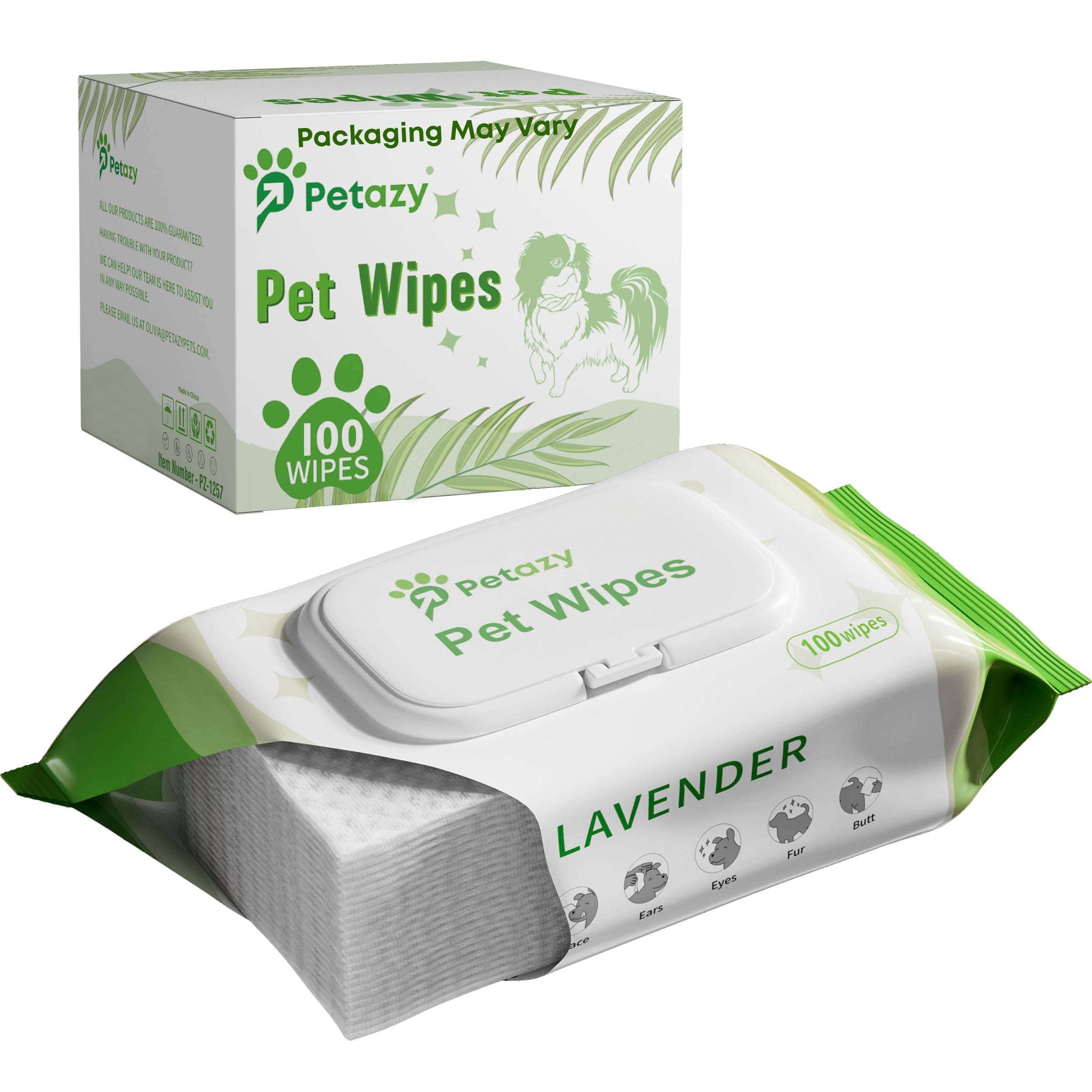 Petazy Dog Wipes For Paws And Butt Ears Eyes  Organic Pet Wipes For Dogs  Hypoallergenic Lavender Scented Dog Wipes Cleaning Deo