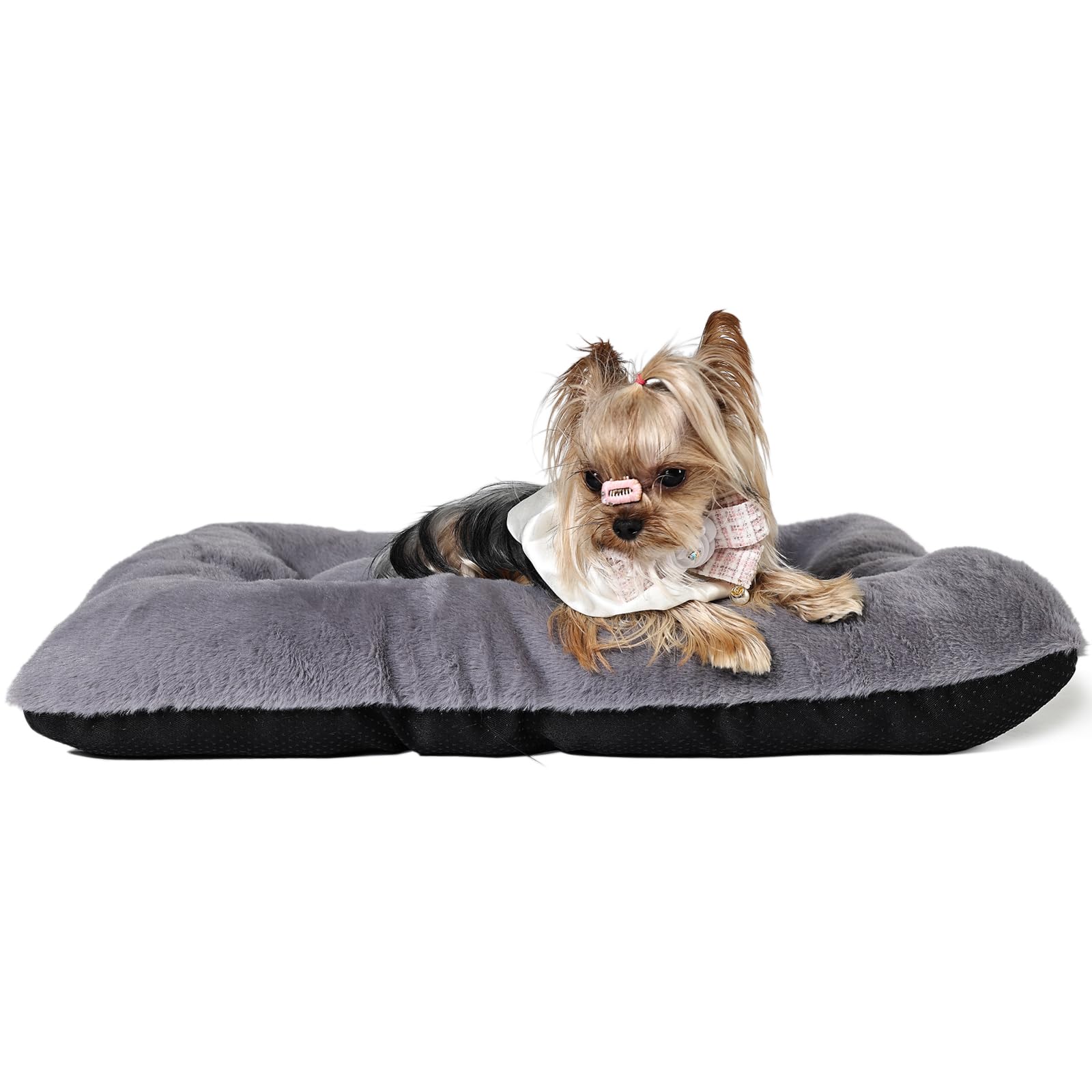 Dog Crate Pads For Small Dogs With Fluffy Faux Fur And Non-Slip Bottom,24 Inch Pet Bed Soft And Comfy For Puppy Or Cat,Machine W