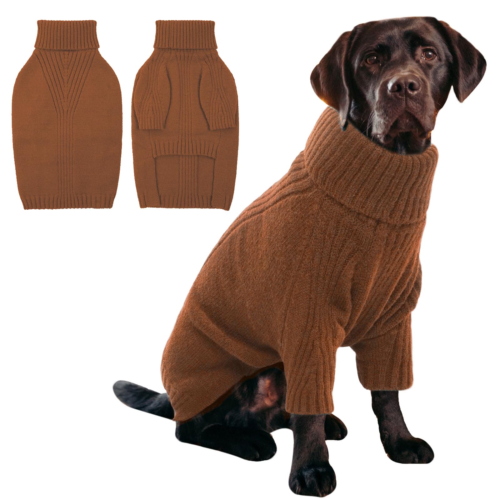 Iecoii Xxxl Dog Sweater,Christmas Dog Sweaters For Extra Large Dogs Girl Boy,Turtleneck Knitted Knitwear For Dogs Wearing On Hol