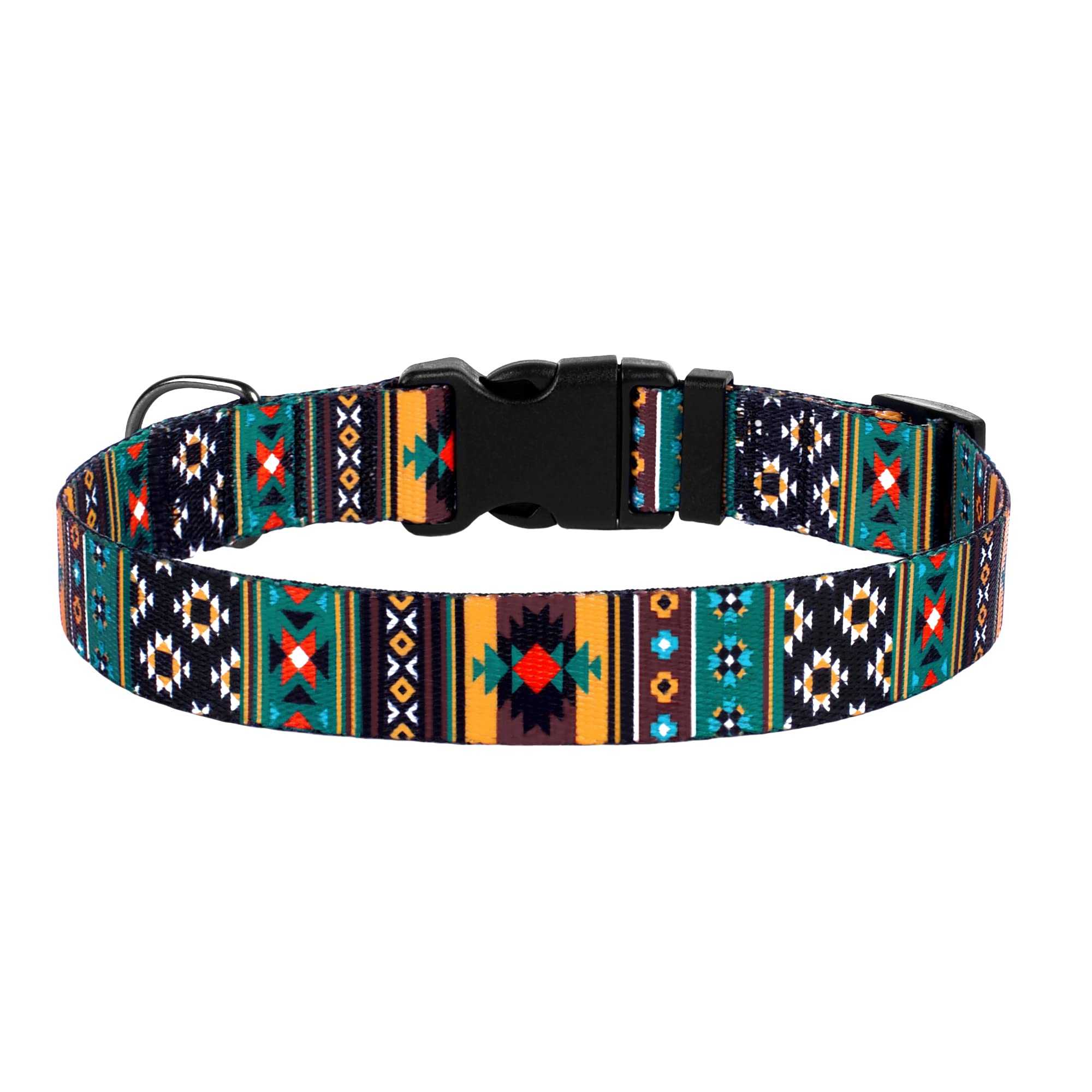 Southwest Dog Collar Tribal Pattern Adjustable Puppy Pet Collars for Small Medium Large Dogs Aztec Print (Tribal  Neck Fit 10-13)-New