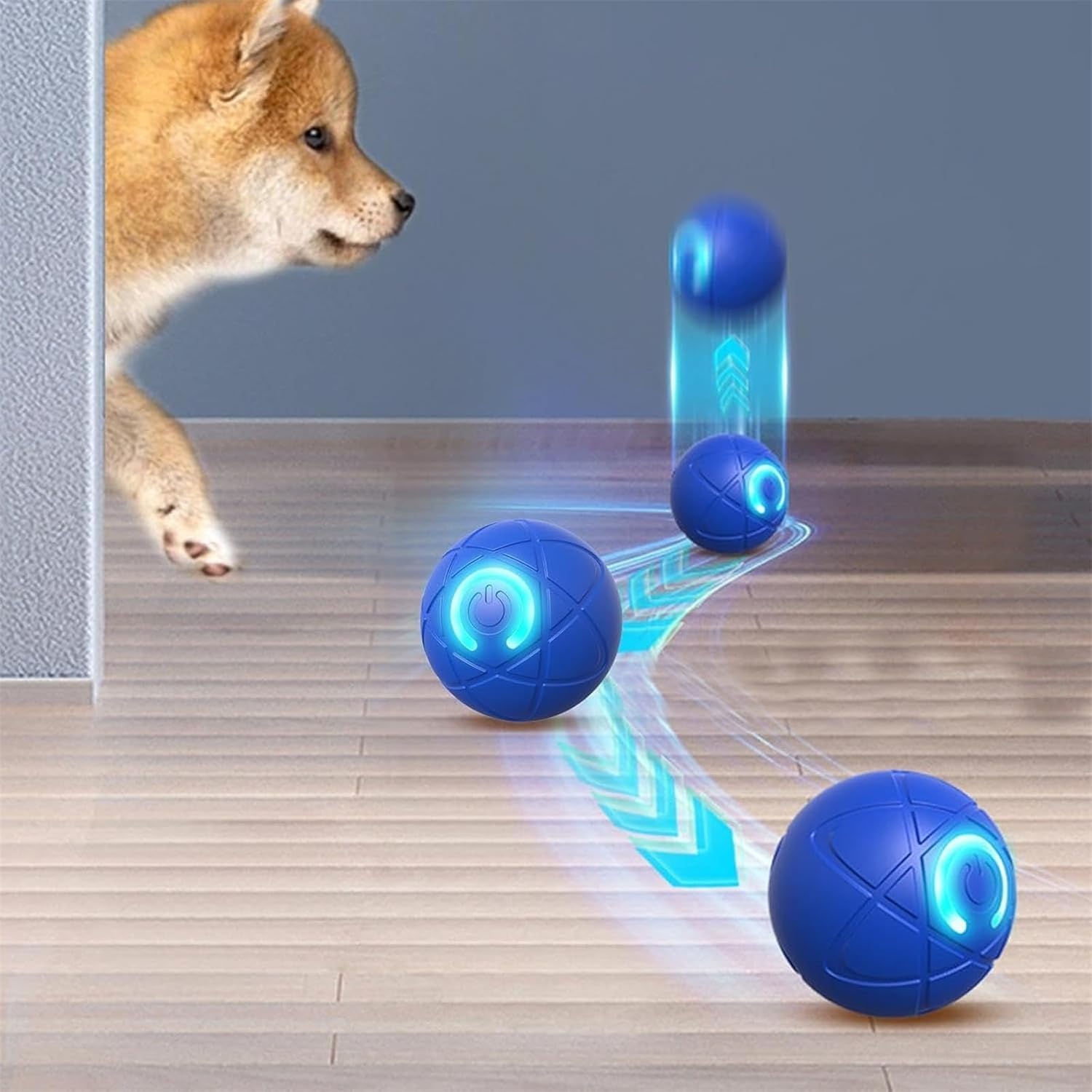 HEDGAUCP Orange and Blue Dog Toy Ball, Vibrating and Automatic Moving,Vibrating Ball for Dogs, Automatic Moving Toy, Shaky Dog f