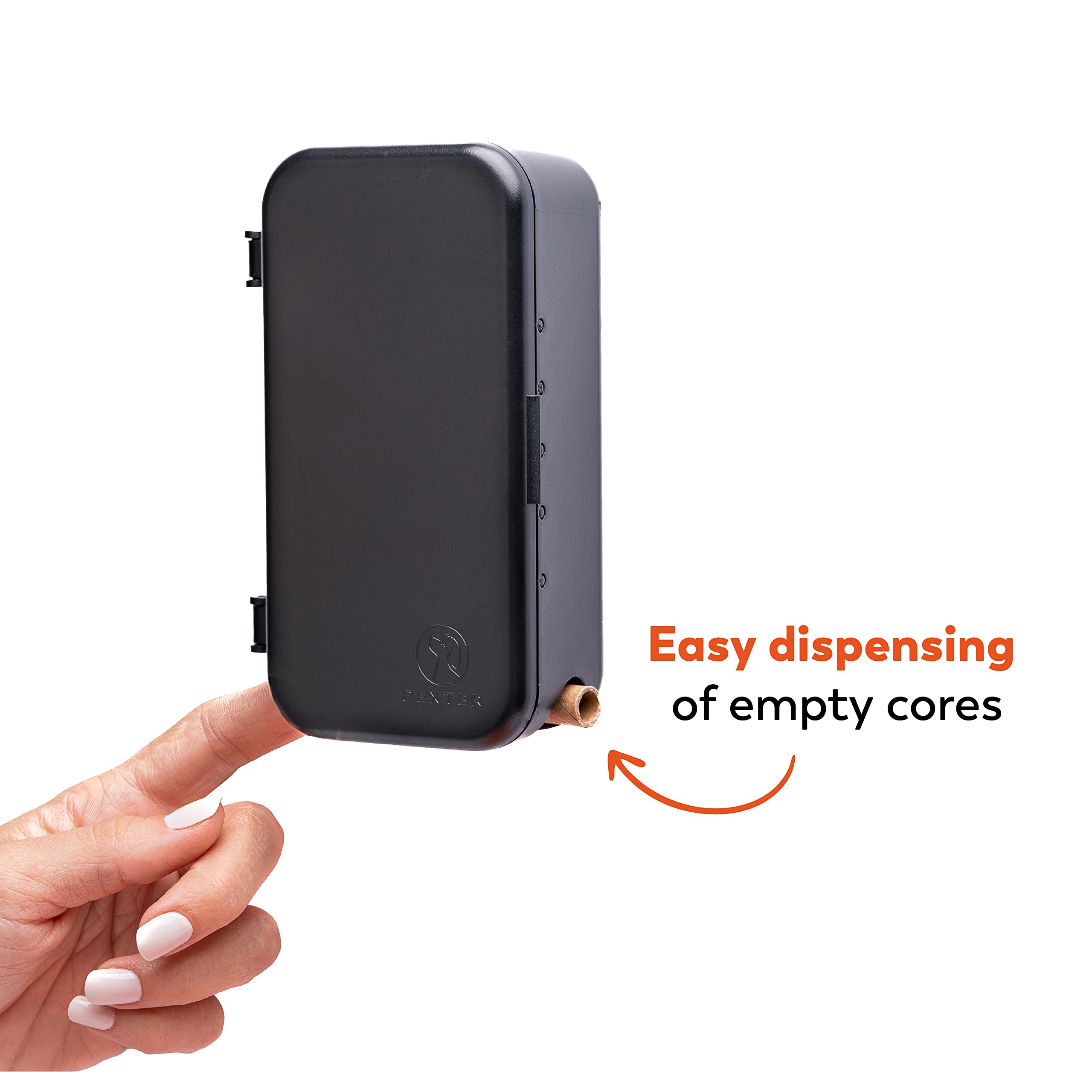 PEXTER Dog Poop Bag Dispenser - Black, 241 Piece Set, Stick-On/Screw-On Mount, Includes 4 Doggie Bag Rolls for Indoor/Outdoor Use