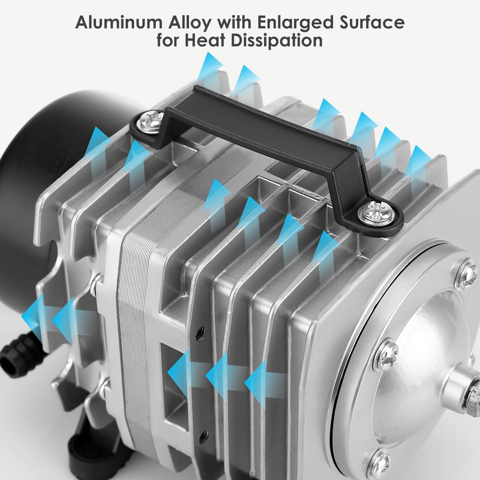 FUMAK Aquarium Air Pump - 1780GPH, 100W Hydroponic Aerator for Fish Tanks and Ponds, Durable Aluminum Construction