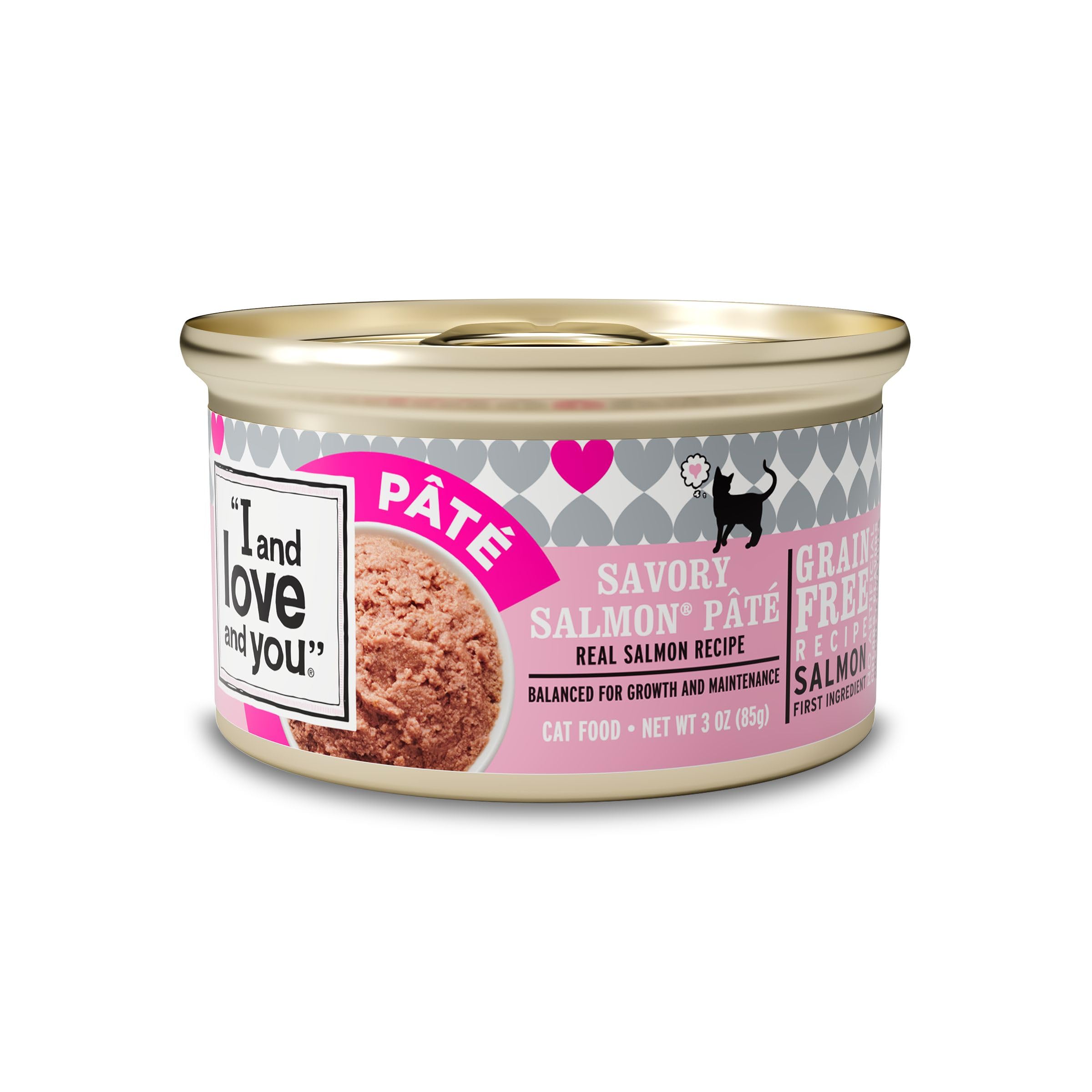 I and love and you Wet Cat Food - Savory Salmon Pt   - Salmon Recipe, Grain Free, Filler Free, 3oz Pack of 24 Cans