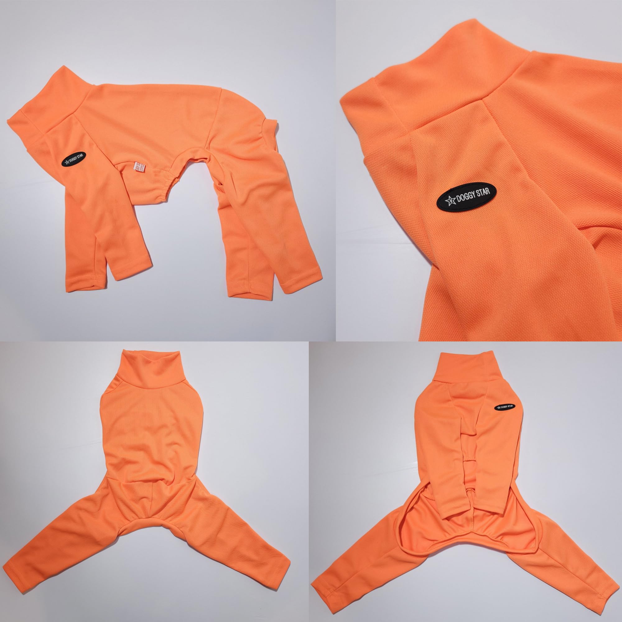 D Doggy Star Italian Greyhound Clothes Strechy Neon Onsie Spring Summer (S,Onsi Ne Orange)