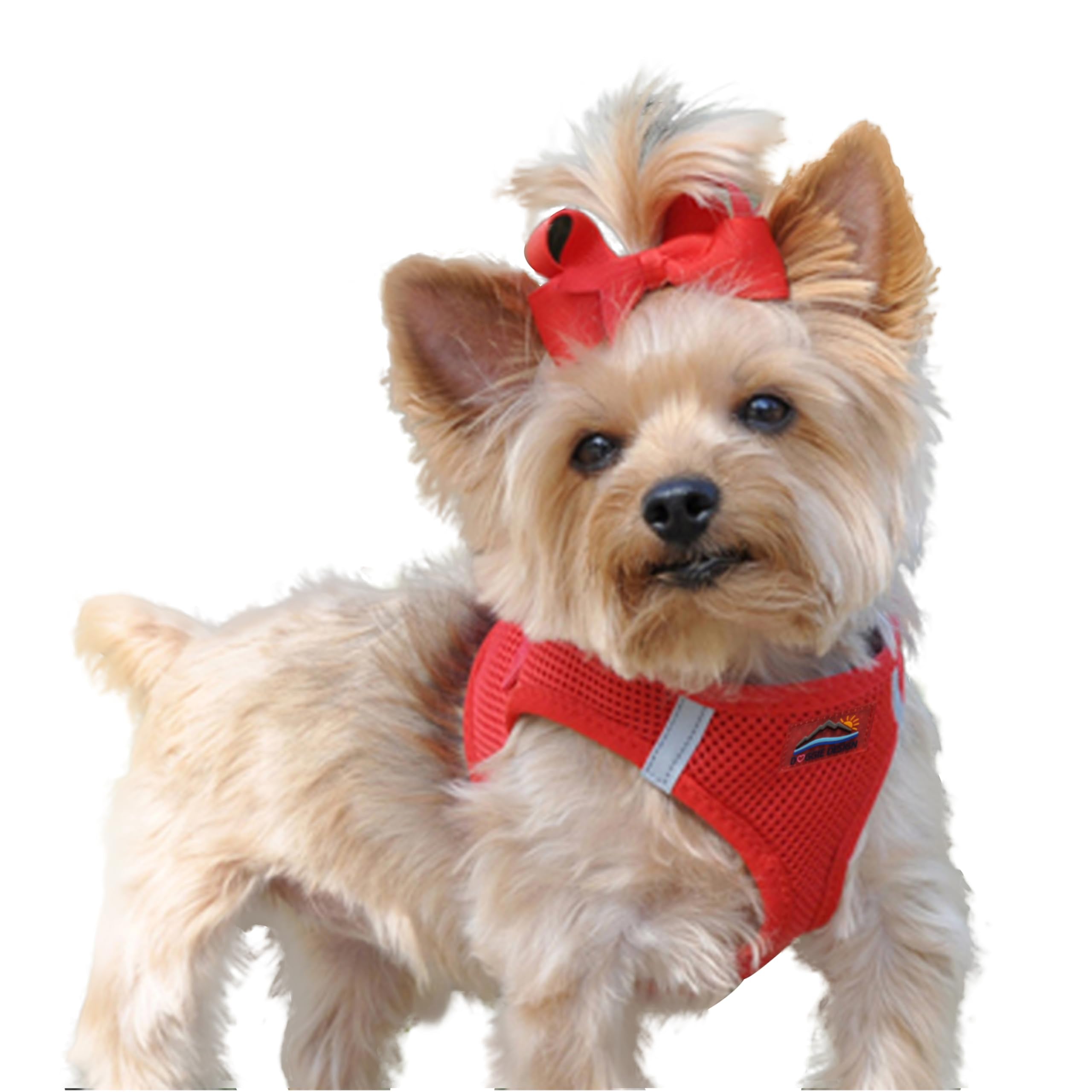 Doggie Design American River Ultra Choke-Free Mesh Dog Harness Red (X-Small)