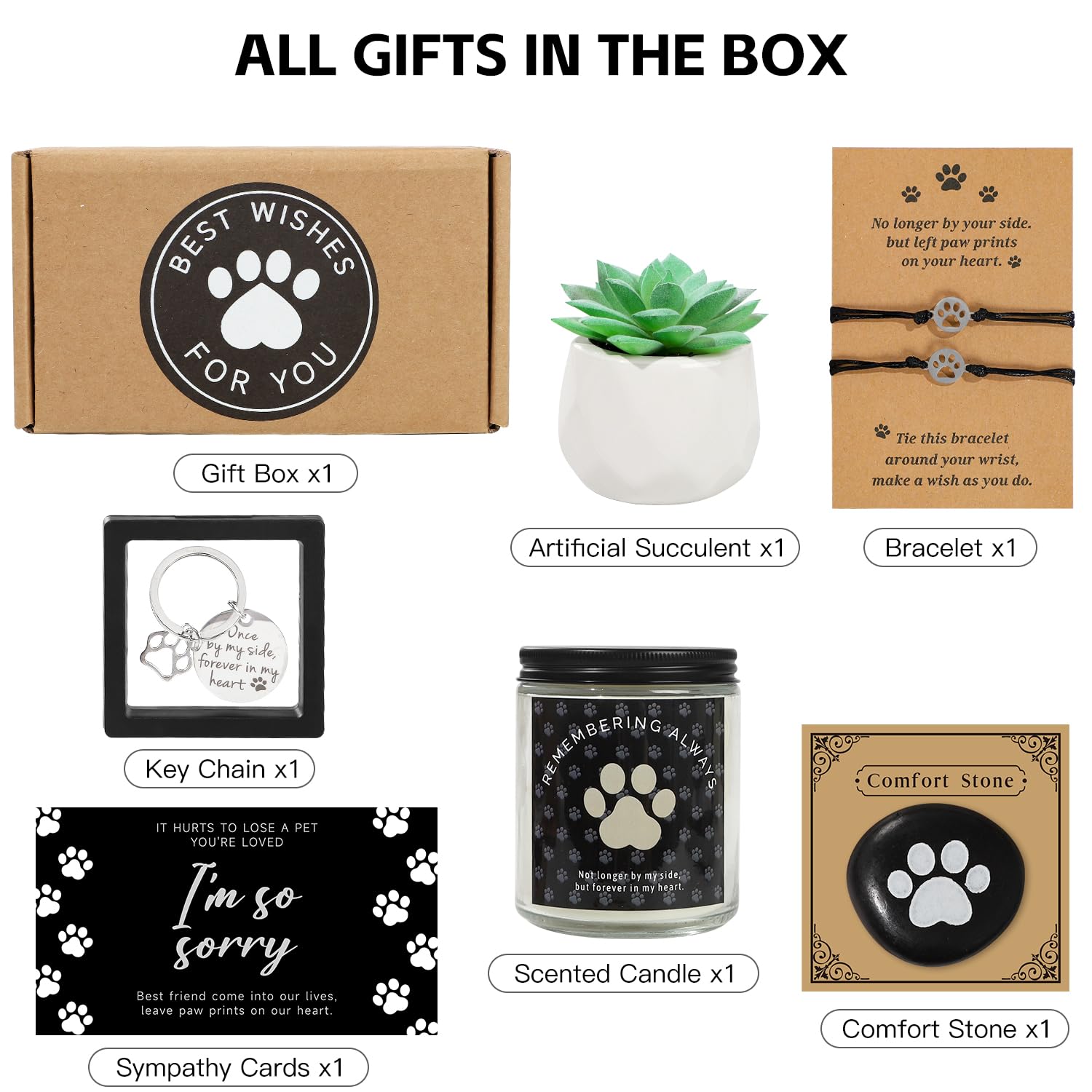 Iaovueby Loss Of Dog Pet Sympathy Gift, Pet Memorial Gifts For Dogs, Loss Of A Dog Sympathy Gift Baskets, Dog Passing Away Gifts