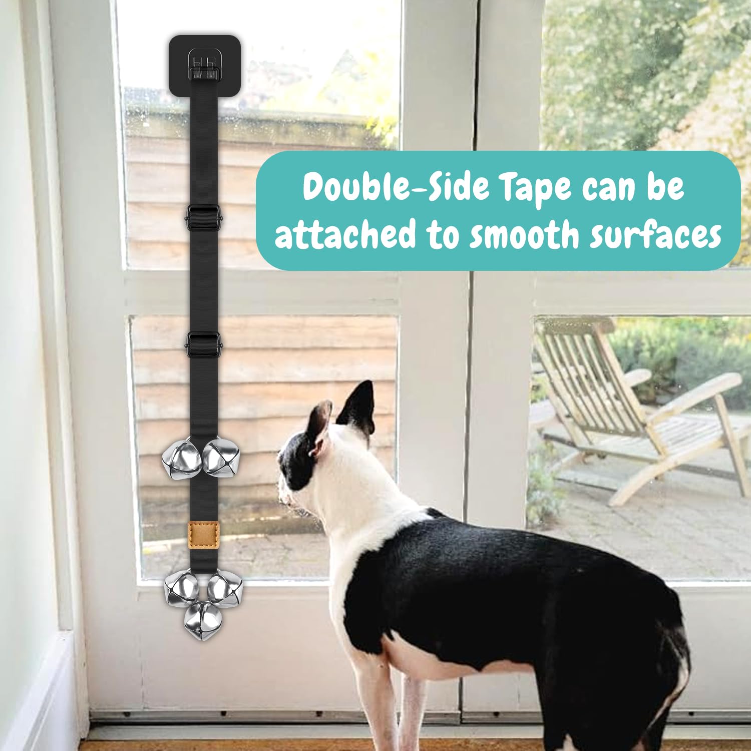 Bluetree Dog Bells To Go Outside Dog Door Bell Premium Quality Buckle Adjustable Dog Bell Dog Attached To Doorknob Or Anywhere N