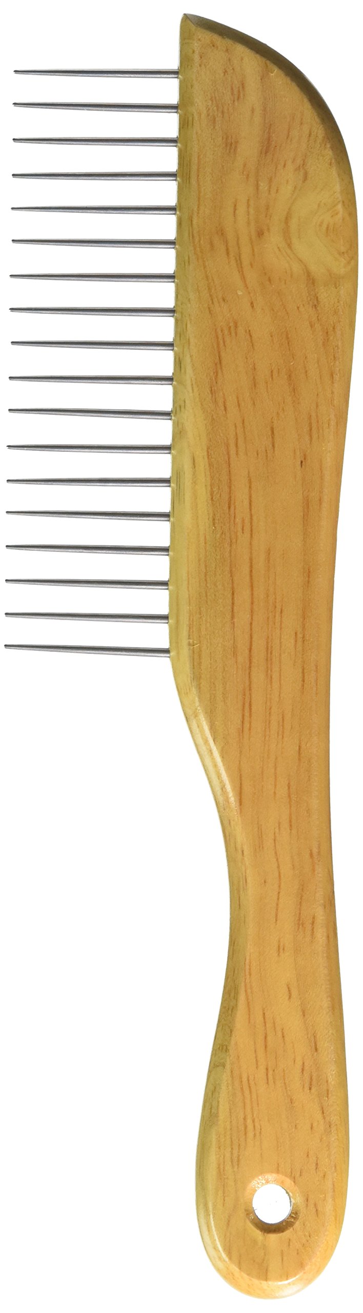 Omnipet Wooden Handle Comb For Grooming Long Haired Cats & Dogs - Pet Detangler Brush For Long & Curly Hair - Comb Removes & Prevents Matted Fur - Perfecting For Cocker, Poodle Mixes, Cat Undercoat