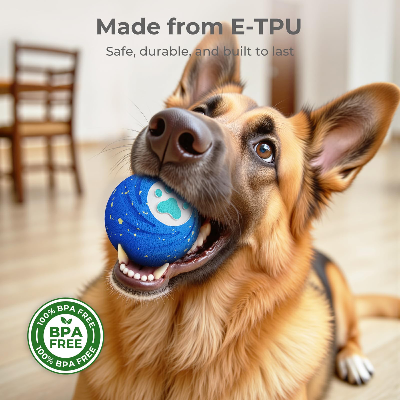 Lovkid Smart Interactive Dog Toys Ball - Durable E-TPU Material for Aggressive Chewers, 3 Play Modes to Keep Them Busy, Pet Gift