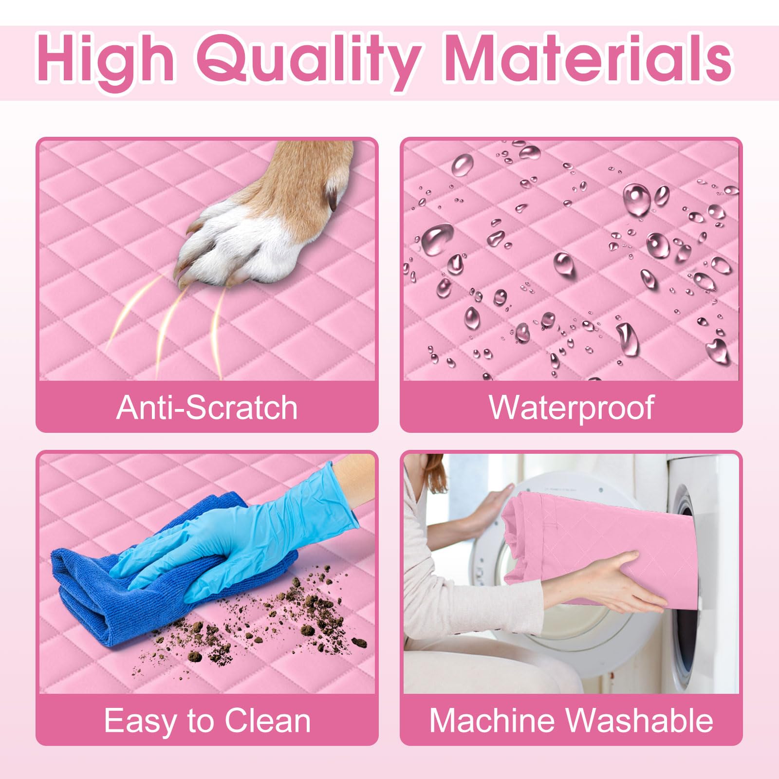 Neckory Dog Car Seat Cover, Durable Waterproof Scratch Proof Nonslip Dog Hammock, Pet Back Seat Covers With Pocket For Cars Suvs