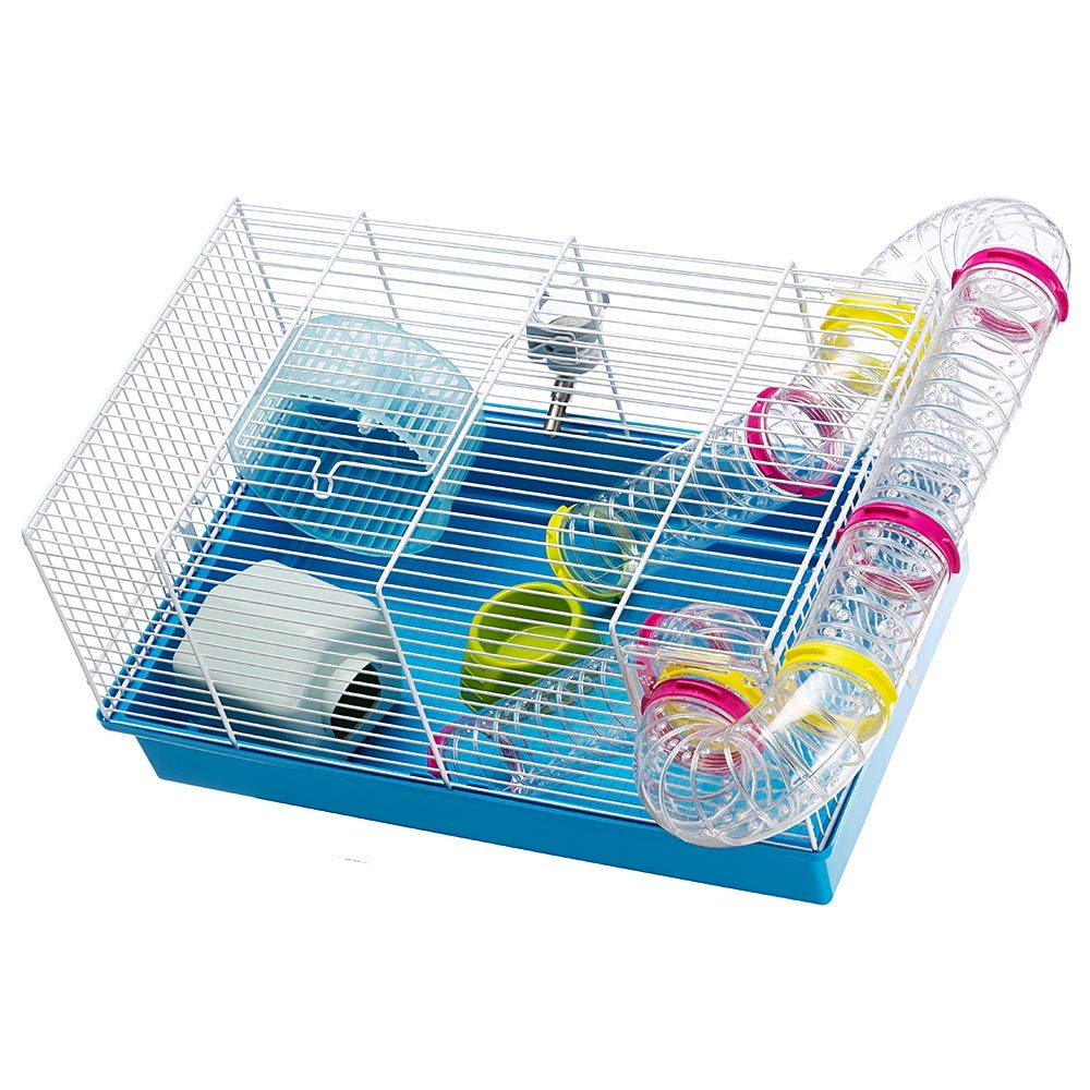 Ferplast Paula Small Hamster Cage | Fun & Interactive Cage Measures Measures 18.11L X 11.61W X 9.6H & Includes All Accessories