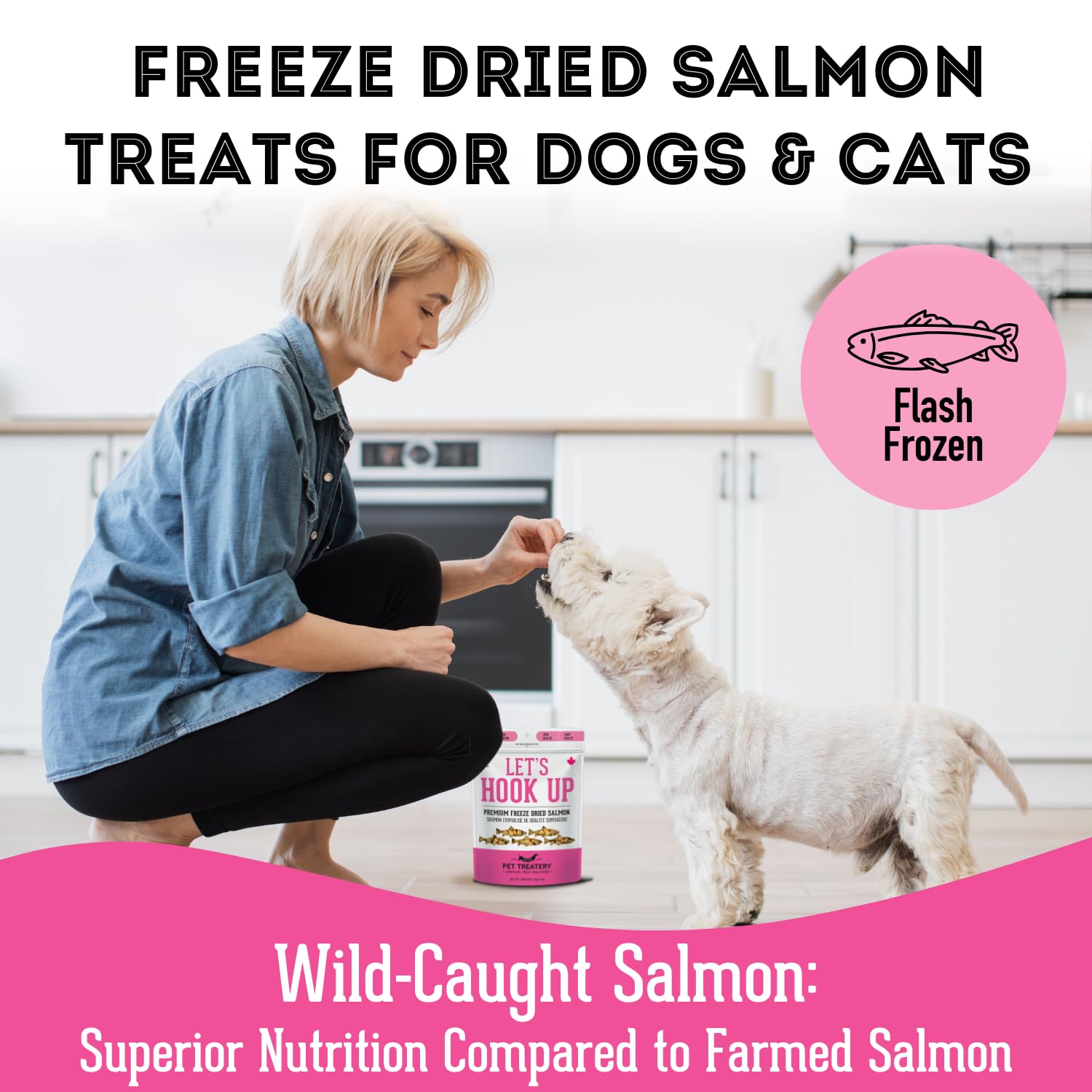 The Granville Island Pet Treatery Freeze Dried Salmon Treats for Dogs & Cats (1.76 oz, Pack of 1) - Single Ingredient Dog Treats