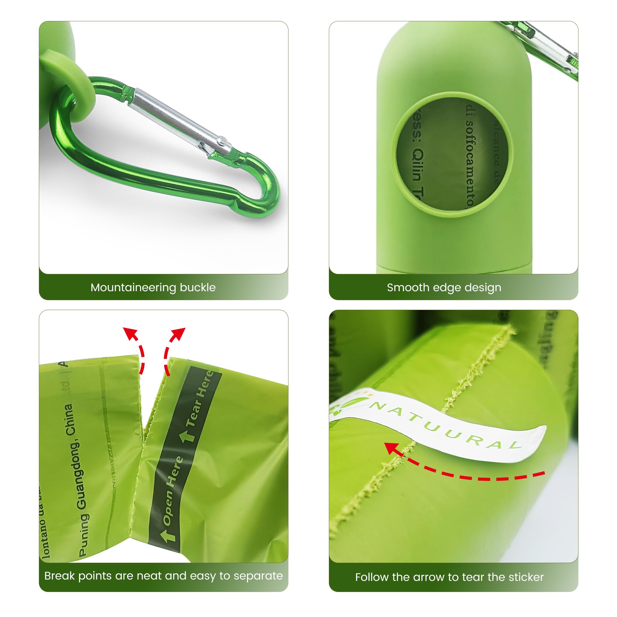 Poop Bags for Dogs-1050 Counts, 70 Rolls With a Free Dispensers, Doggie Poop Bags Made of Cornstarch, Extra Thick and 100% Leak