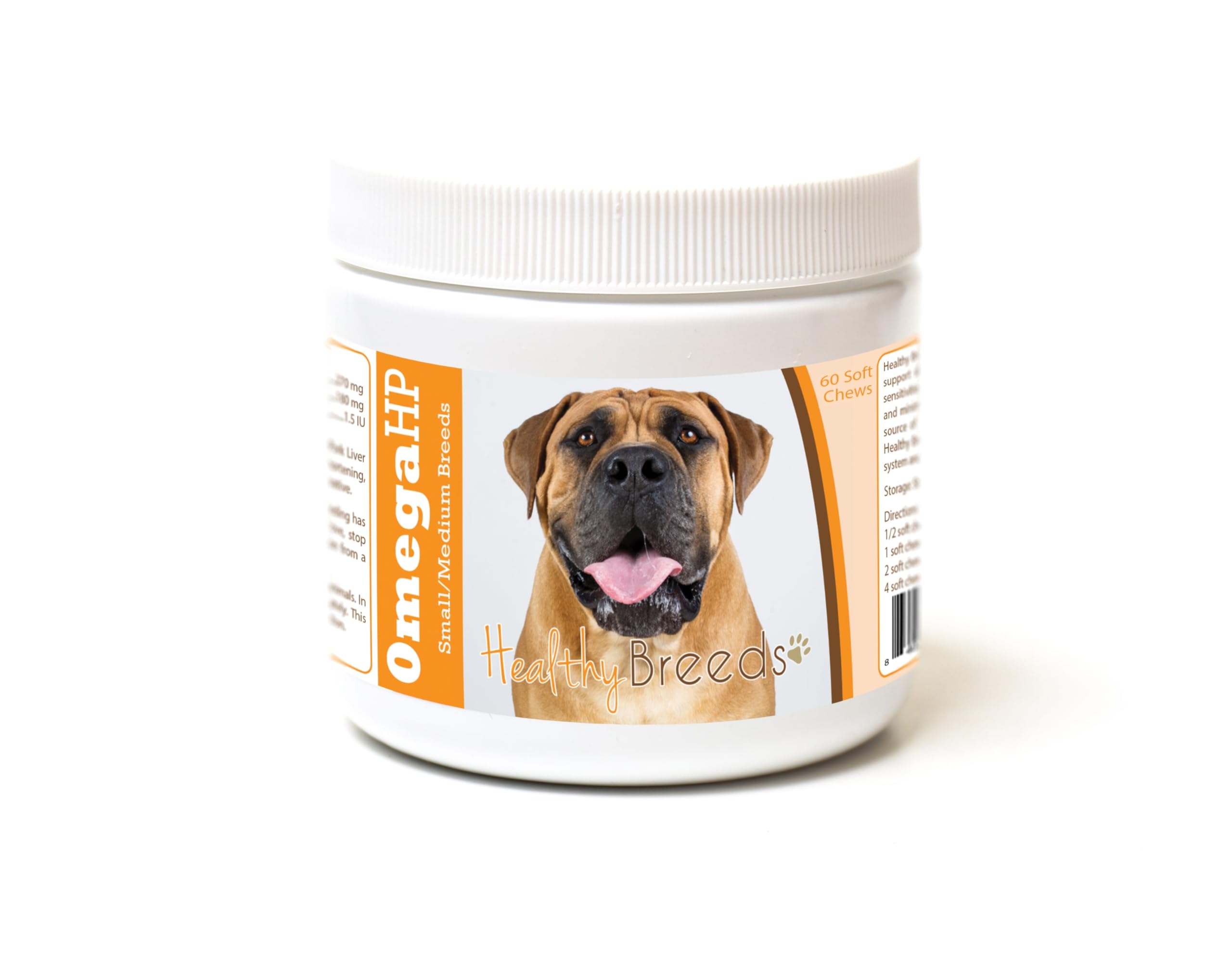 Healthy Breeds Boerboel Omega HP Fatty Acid Skin and Coat Support Soft Chews 60 Count