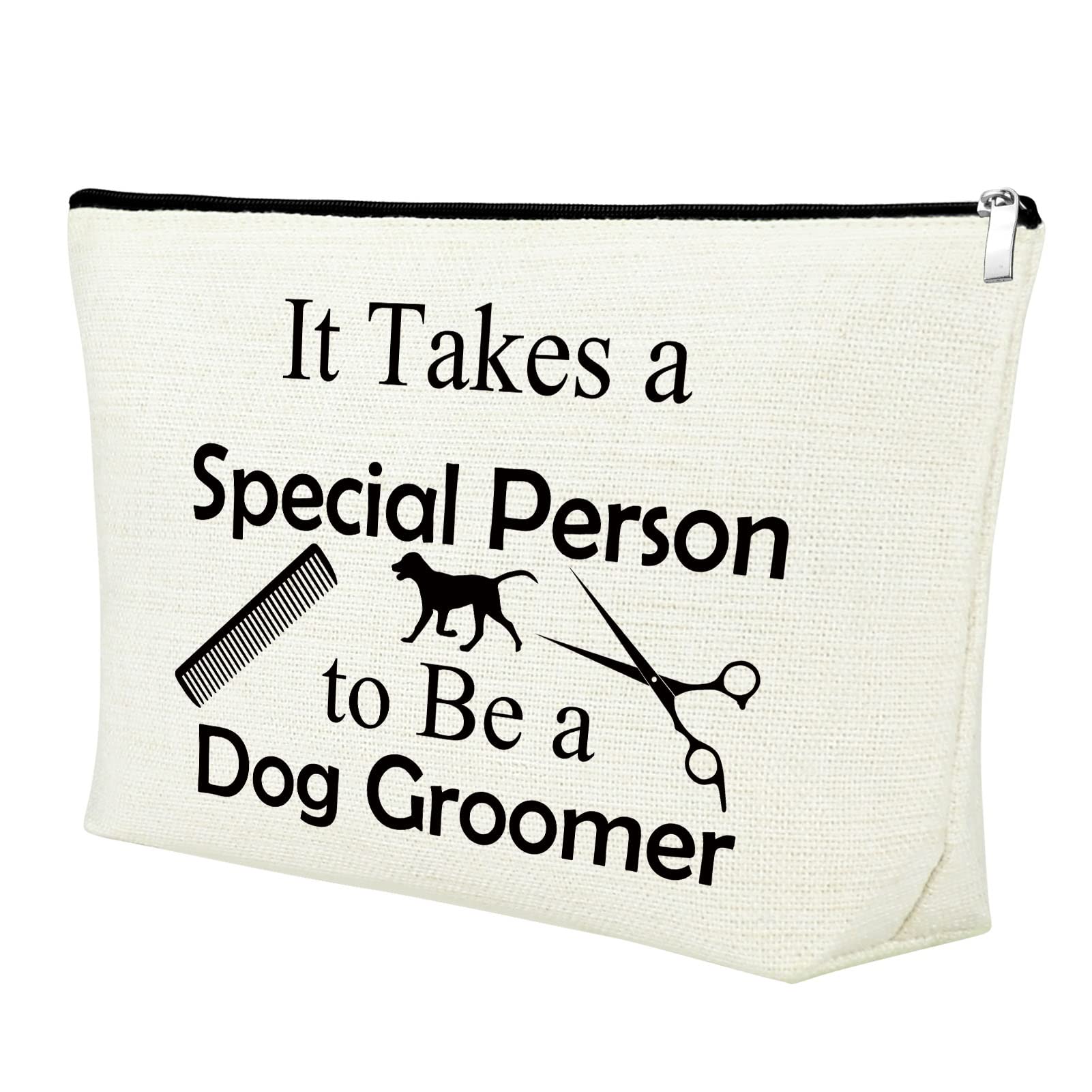Mxrymvu Dog Groomer Gifts Makeup Bag Dog Groomer Themed Gifts Pet Hair Stylist Appreciation Cosmetic Bag Christmas Thanksgiving 