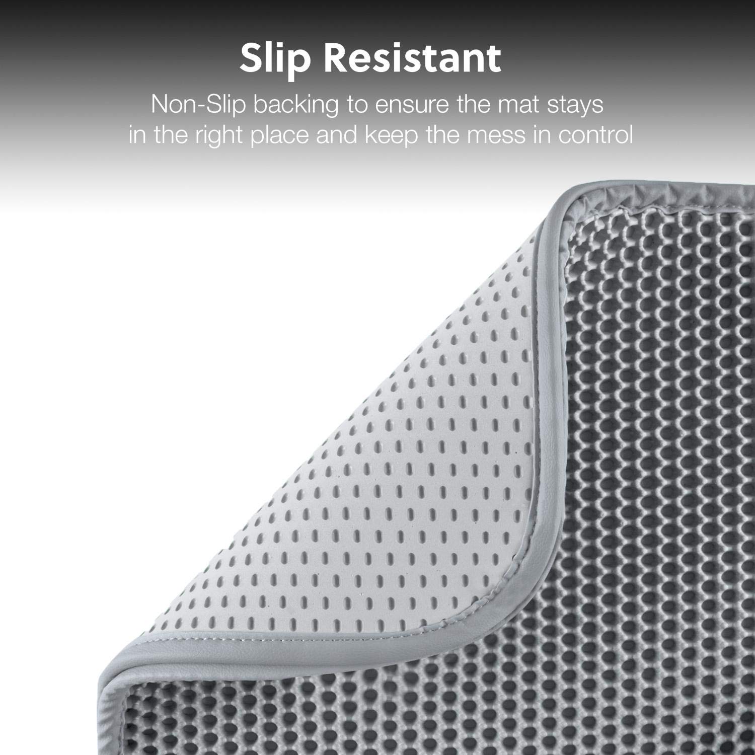 Wepet Cat Litter Mat, Kitty Litter Trapping Mat - Medium Size, Honeycomb Layer Mats, No Phthalate, Urine Waterproof, Easy Clean,