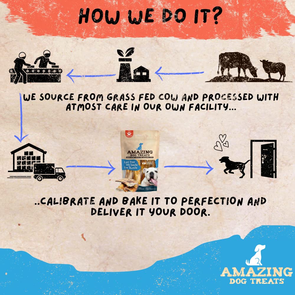 Amazing Dog Treats - Meaty Smoked Rib Bones (5 Count Pack) - Rib Bones for Dogs - Natural Smoked Grass Fed Cattle Rib Bone Dog C