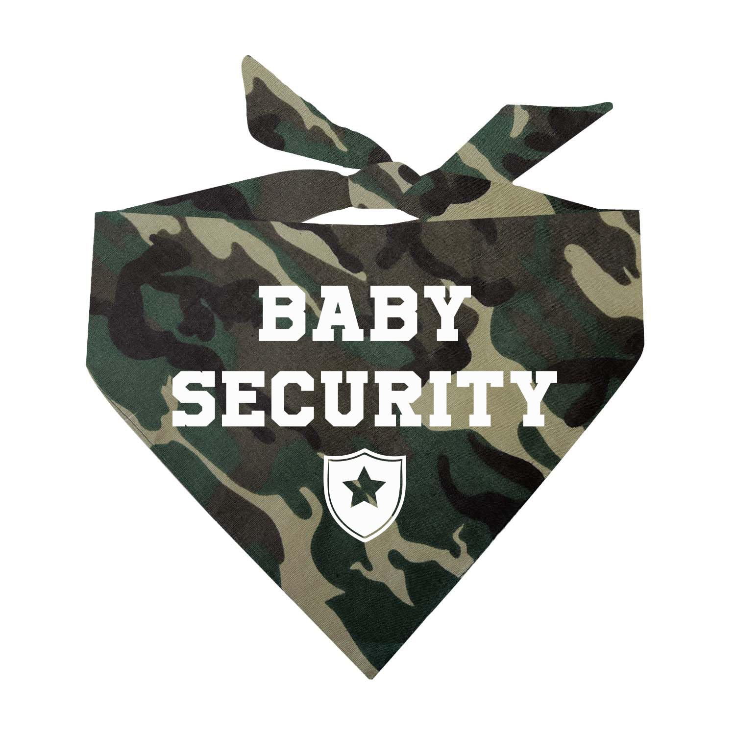 Baby Security With Badge Baby Announcement Dog Bandana (Camo, Os 670)