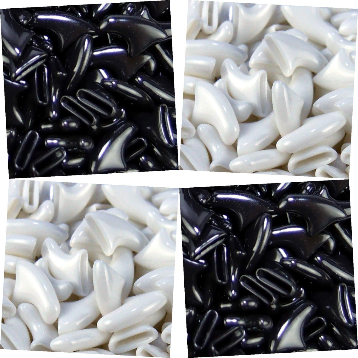 Zetpo 80 Pcs Cat Claw Covers | Cat Nail Caps | With Adhesives And Applicators (S, Black, White)