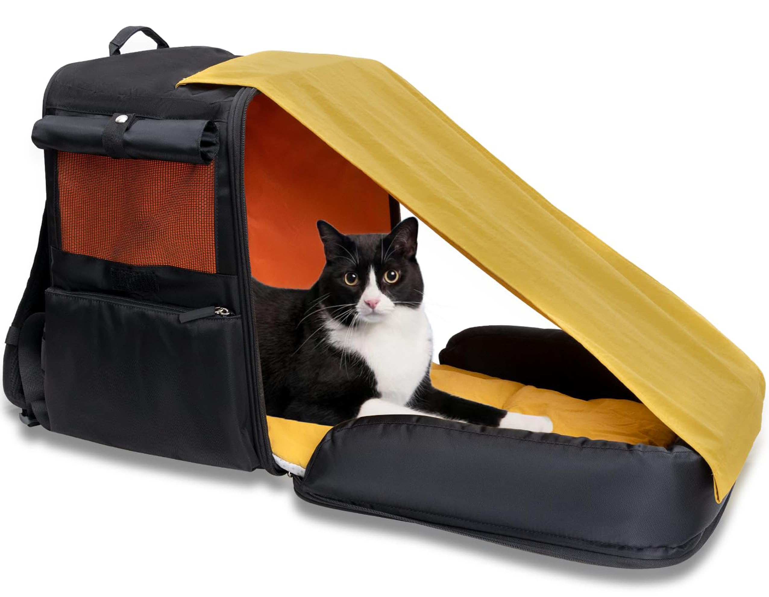 Expandable Pet Carrier Backpack For Cats And Dogs - Tsa Airline Approved, 16'X14'X10' Cat Dog Backpack Carrier With Detachabl