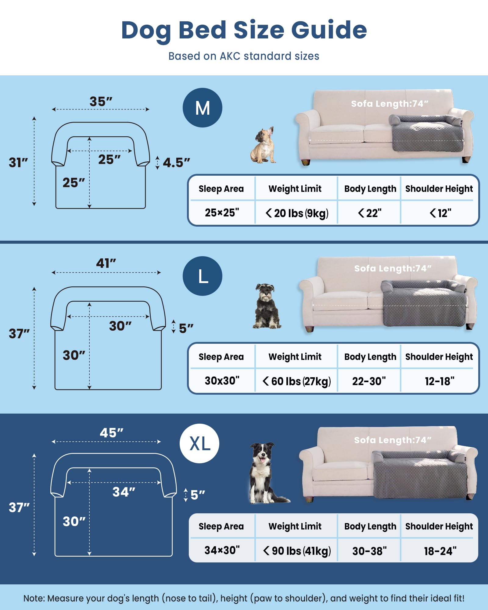Blunique Xl Cooling Dog Bed, 45 X 37 Inch Waterproof Couch Cover For Dogs Washable, Non-Slip Bottom Self Cooling Mat For Dogs, D