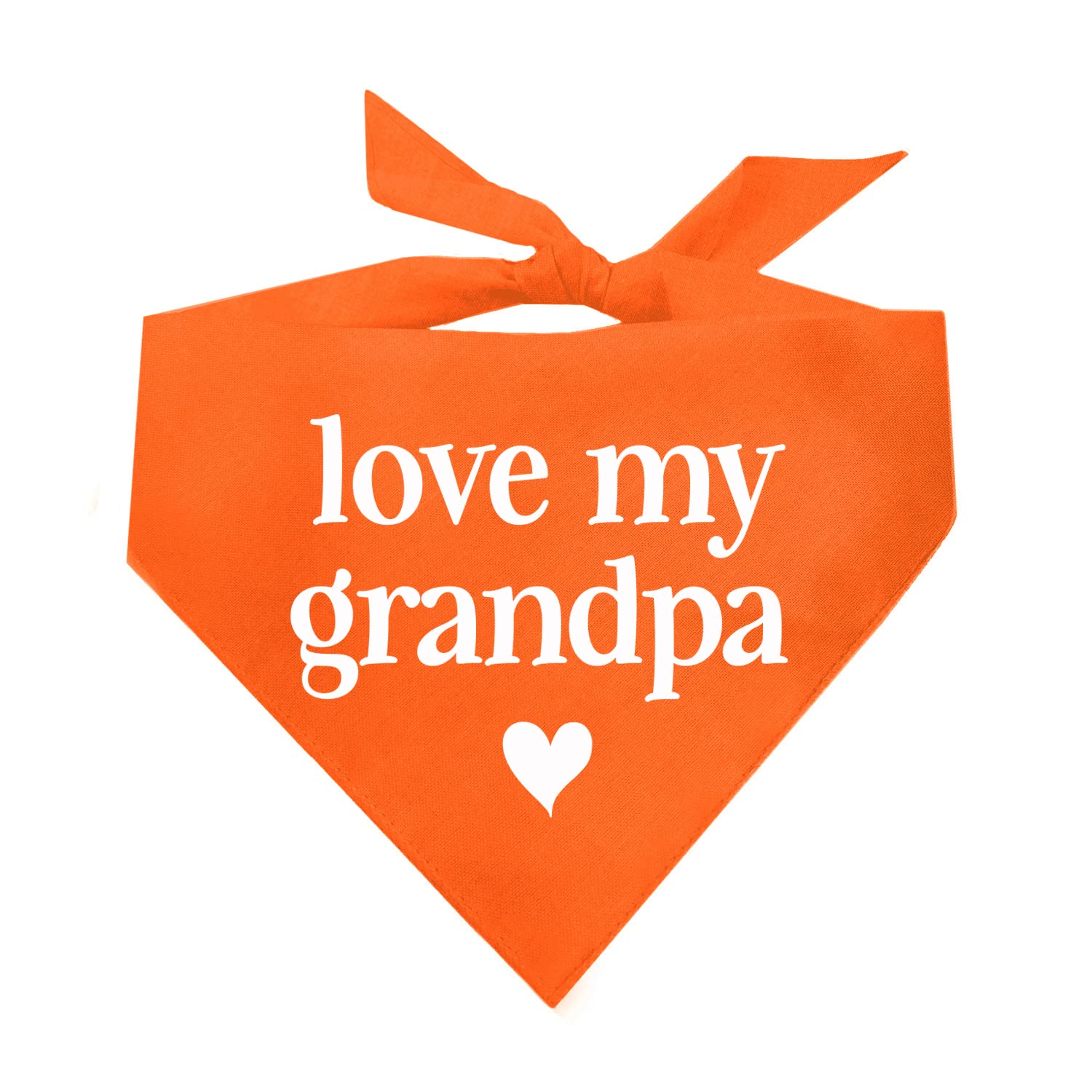 Love My Grandpa Father'S Day, Valentine'S Day Dog Bandana (426 Orange, One Size)