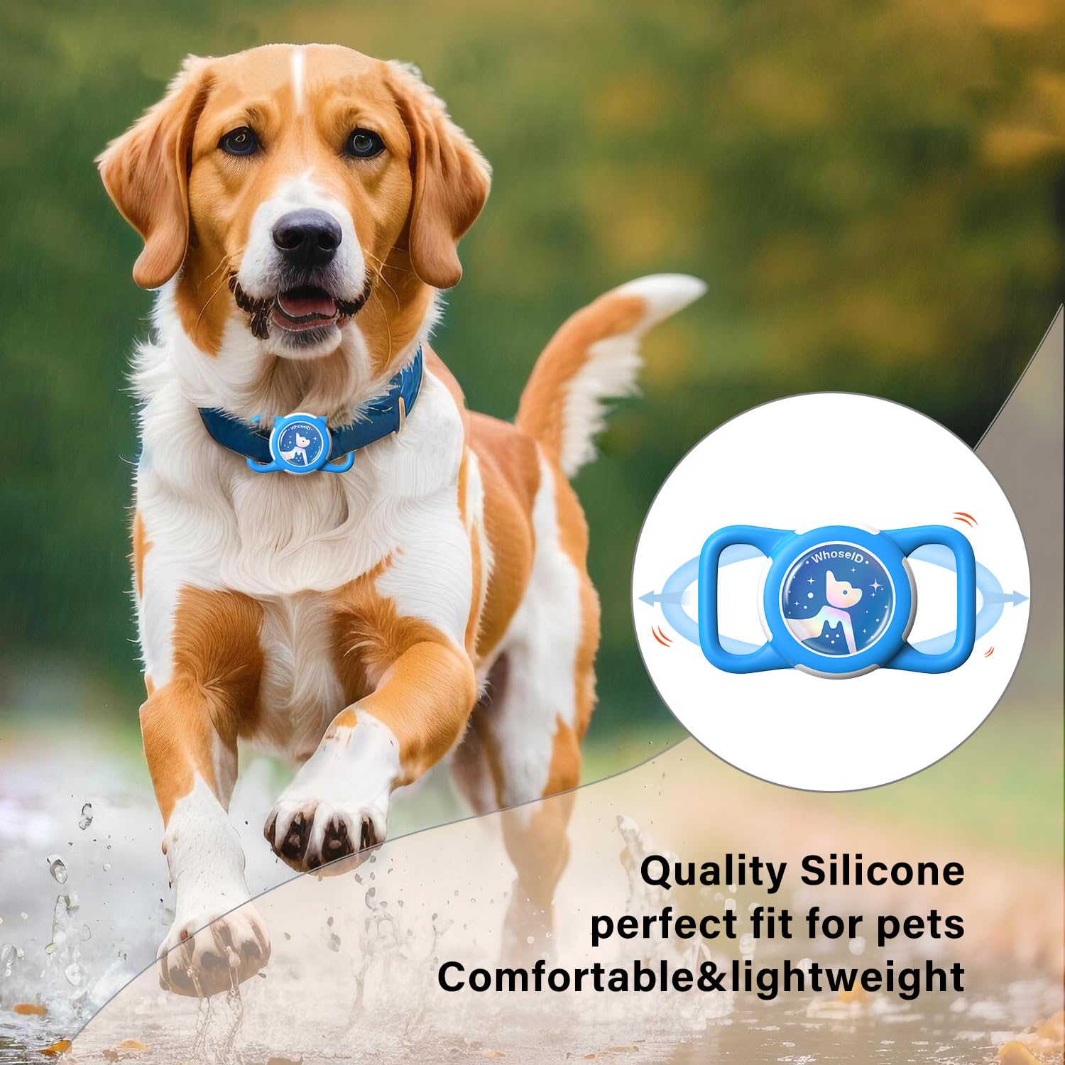 Waterproof Airtag Dog Collar Holder, Silicone & Abs Airtag Holder For Dog & Cat Collars, Ultra-Durable, Lightweight And Protecti