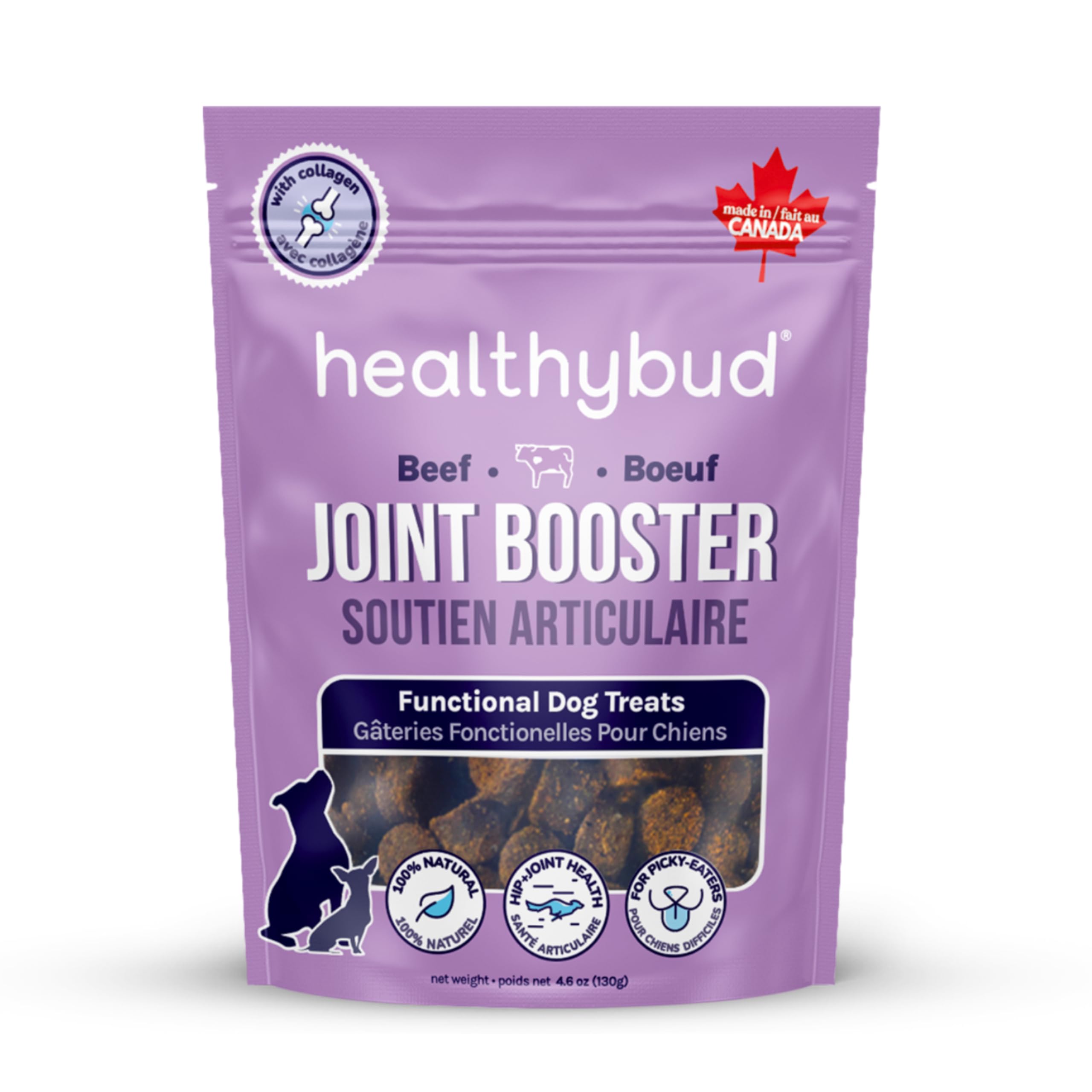 healthybud Hip & Joint Soft Chews for Dogs - Grain-Free Functional Dog Treats with Glucosamine, Chondroitin & Green Lipped Musse