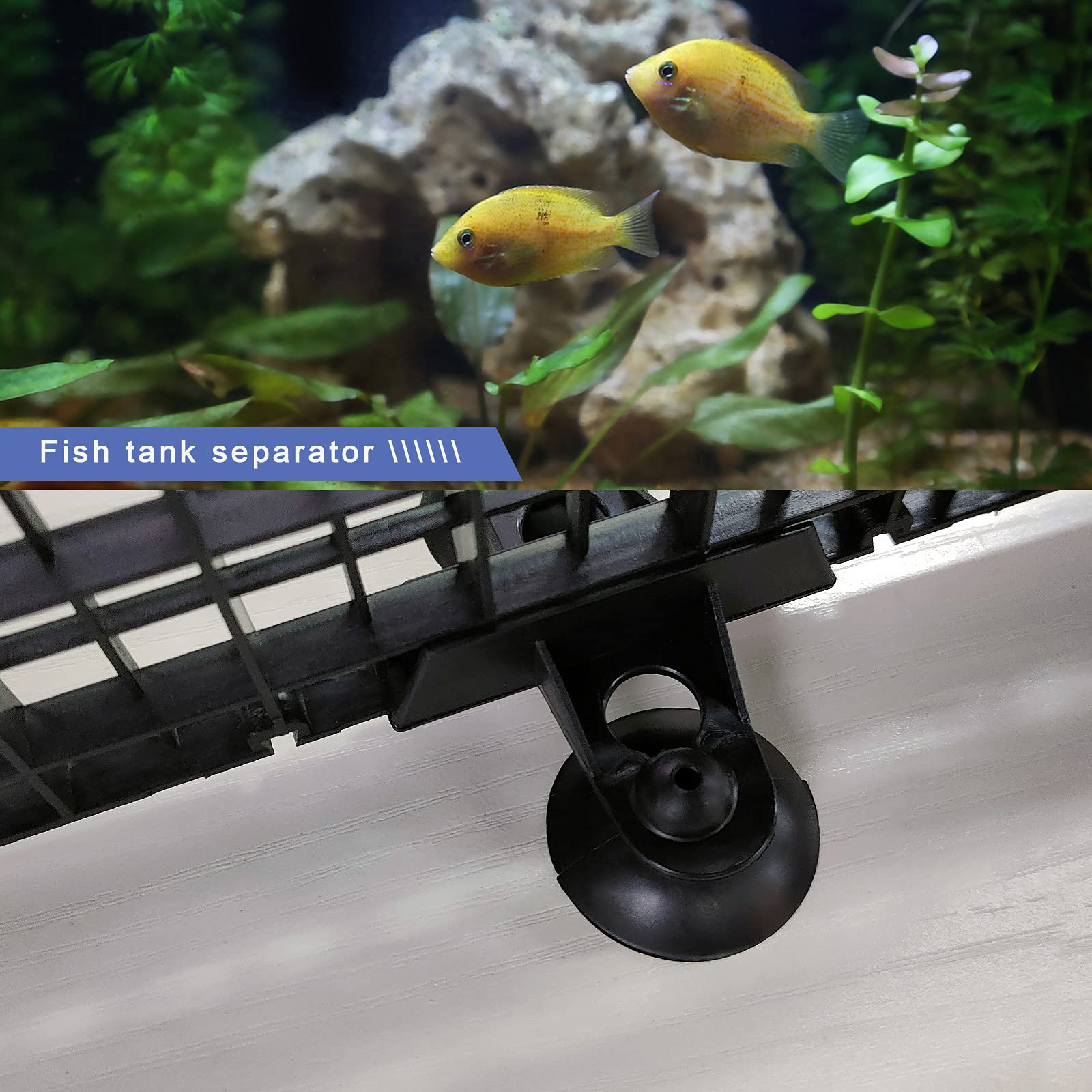 Create idea 10pcs Aquarium Divider Isolation Board Partition Pane Separator Black Mixed Breeding to Keep Different Fish from The