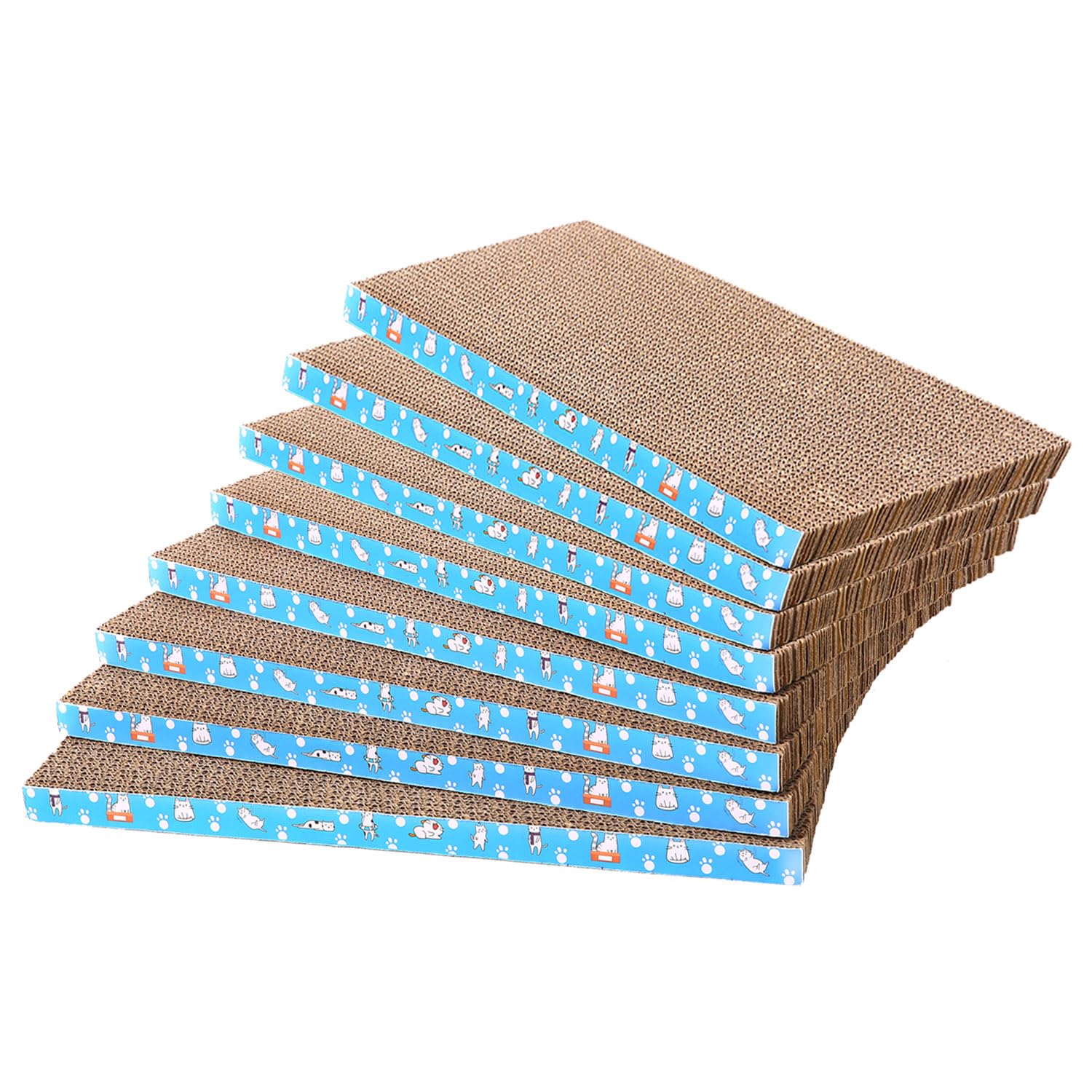 8 Packs In 1 Cat Scratch Pad, Cat Scratcher Cardboard,Reversible,Durable Recyclable Cardboard, Premium Scratch, Suitable For Cat