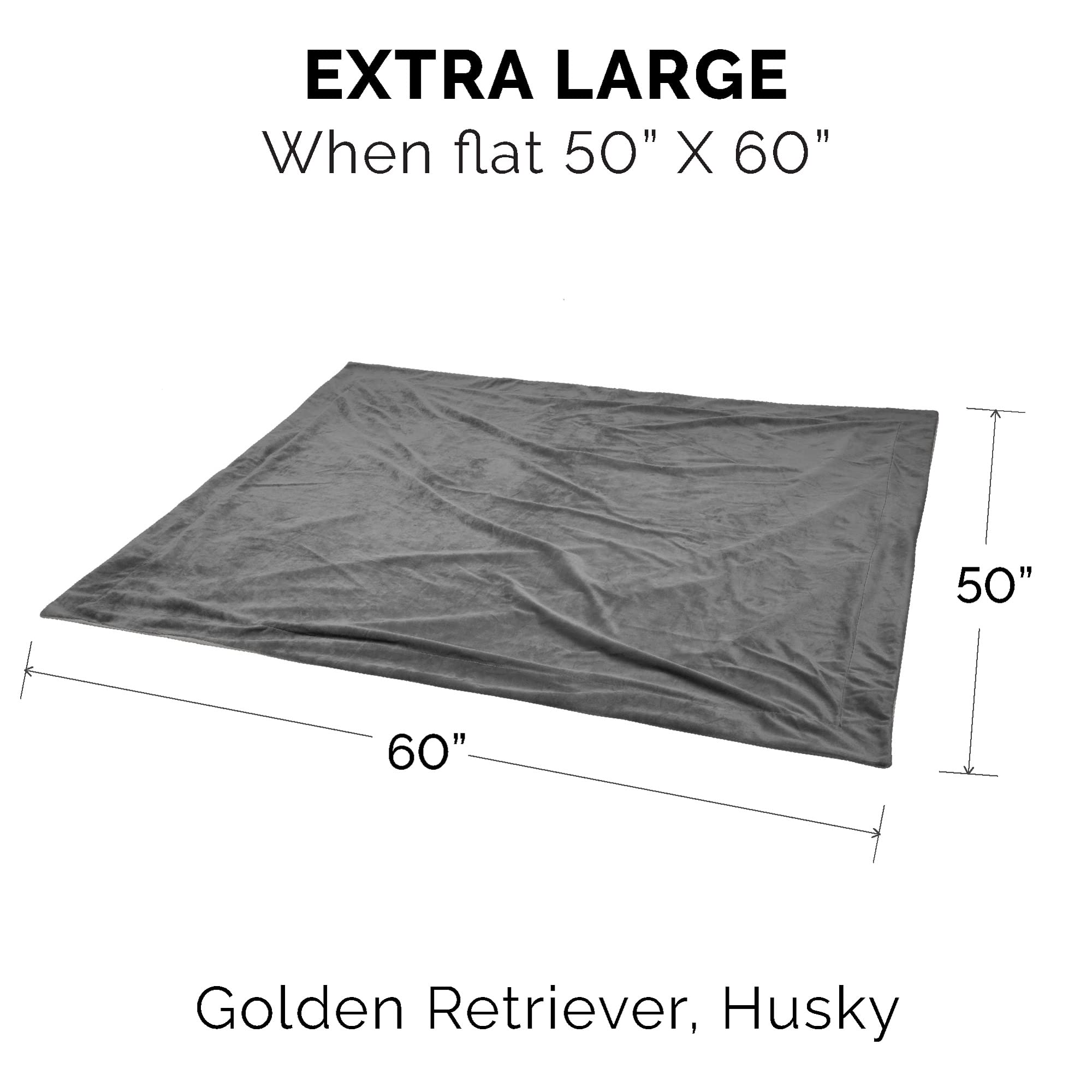Furhaven Waterproof Throw Blanket For Dogs & Indoor Cats, Washable - Two-Tone Luxe Velvet Dog Blanket - Granite Gray, Extra Larg