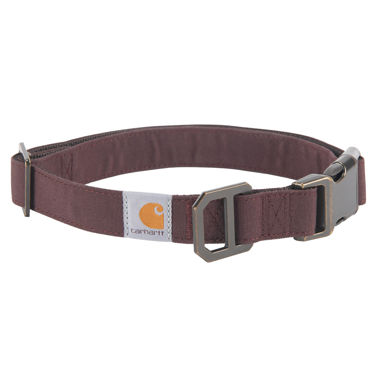Carhartt Nylon Duck Dog Collar, Fully Adjustable Durable 2-Ply Cordura Nylon Canvas Collars For Dogs, Deep Wine, Medium