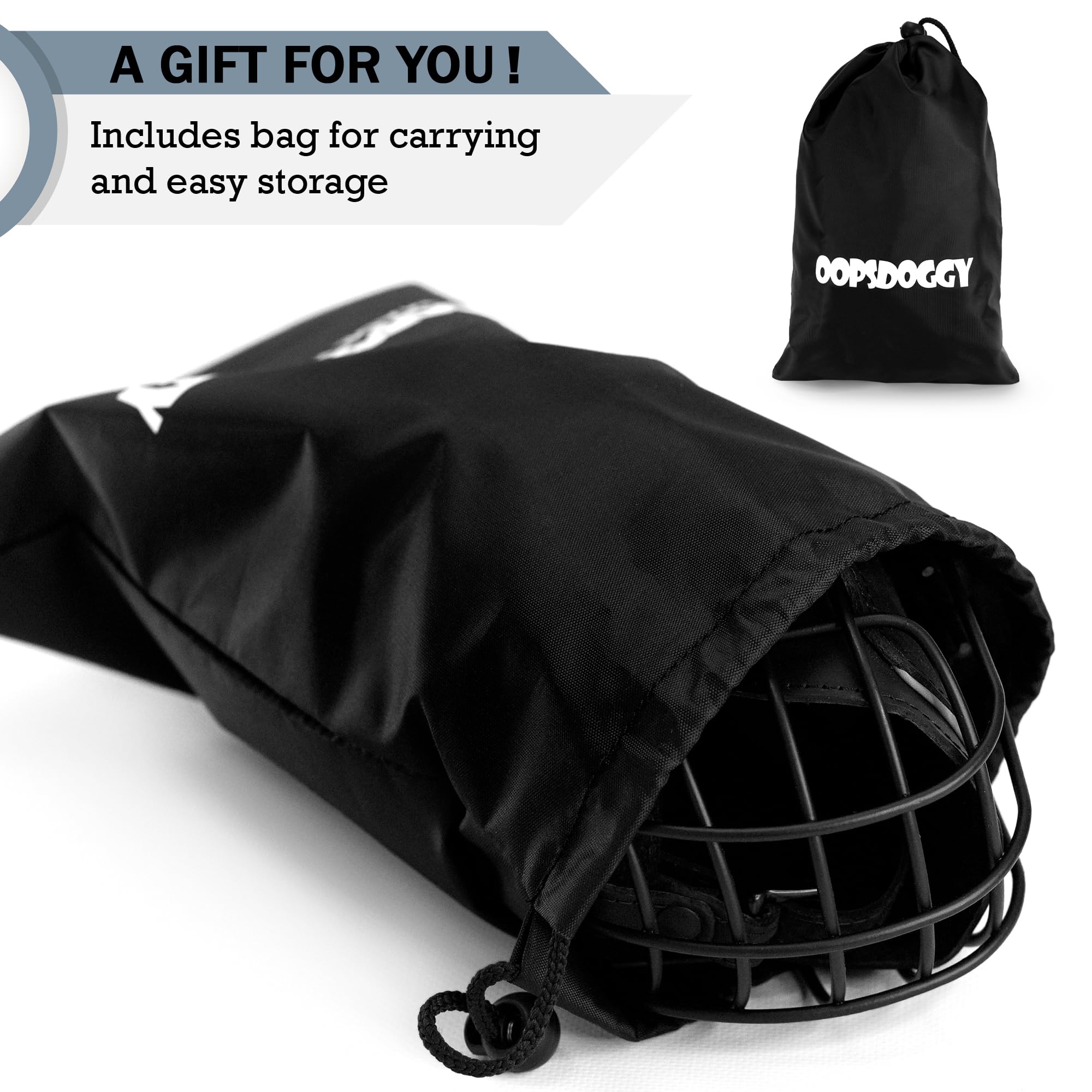 Oopsdoggy Metal Pitbull Dog Muzzle Reflective Leather Mask Secure Wire Basket Muzzle For Large Sized Dogs Amstaff Soft Cage Muzz