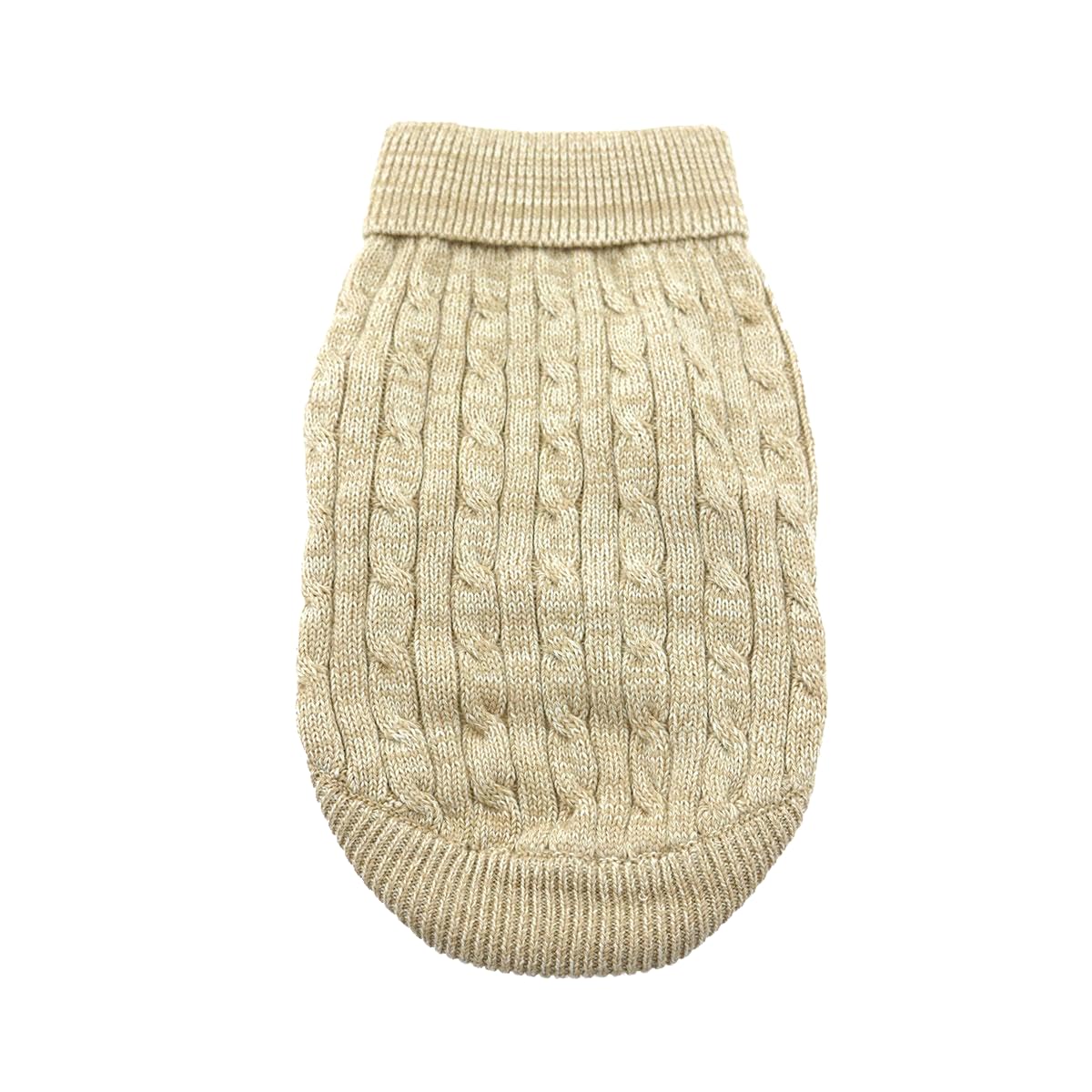 Alpine Outfitters Dog Cable Knit 100% Cotton Sweater Oatmeal NEW