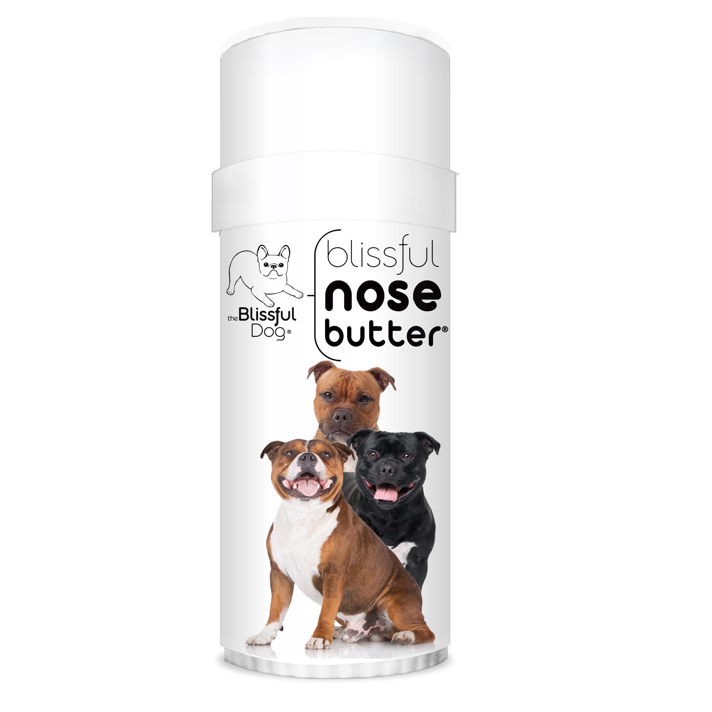 The Blissful Dog Staffordshire Pitbull Terrier Nose Butter, Versatile Dog Nose Balm for Dry Nose, Handcrafted Nose Moisturizer, 