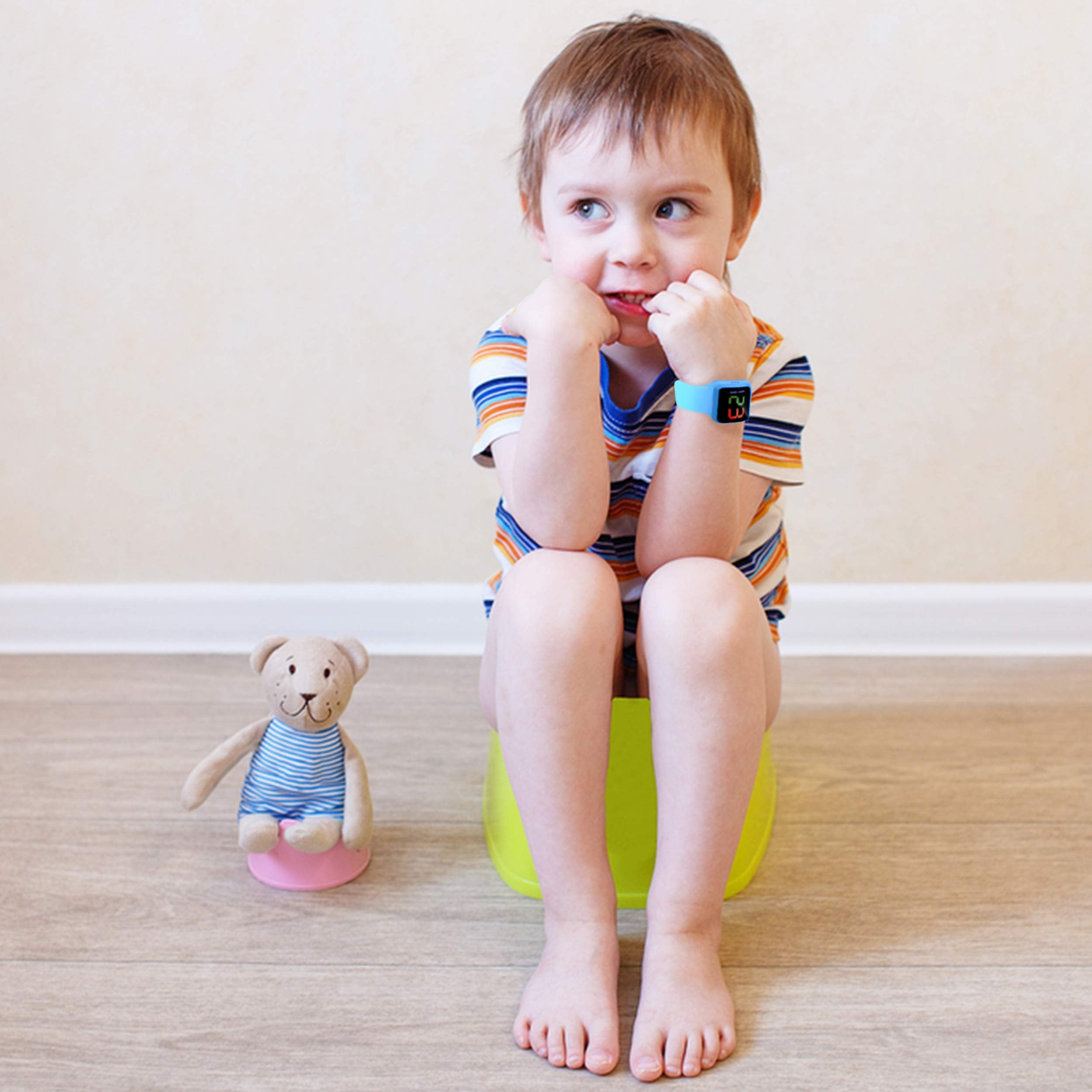 Abc123 Potty Training Watch 2- Baby Reminder Water Resistant Timer For Toilet Training Kids  Toddler (Blue)