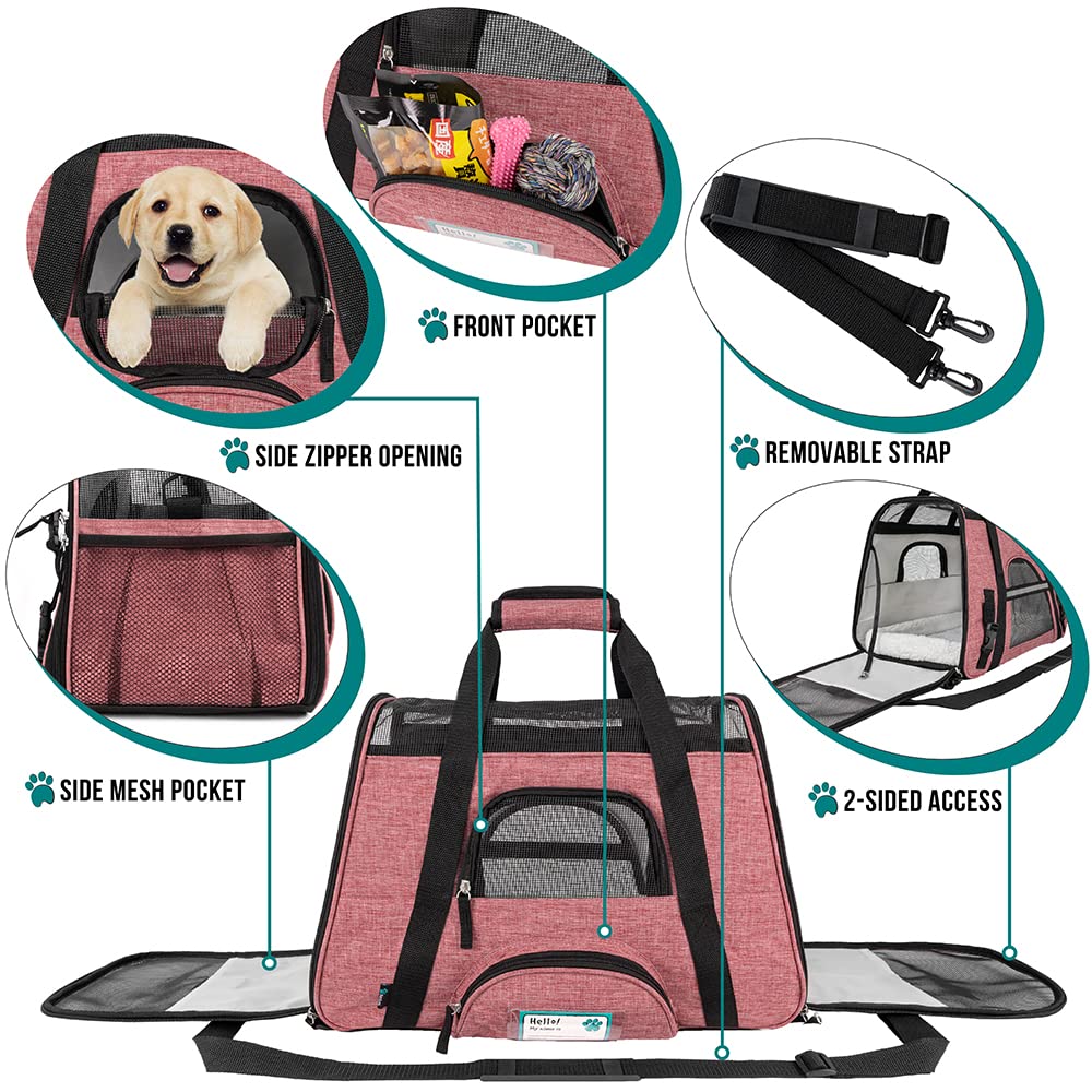 Petami Airline Approved Pet Carrier For Cat, Soft Sided Dog Carrier Small Dog, Cat Travel Supply Accessories Indoor Cats, Ventil