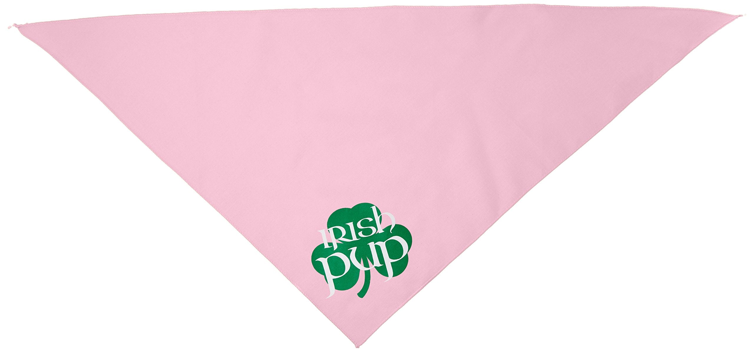 Pet and Dog Bandana Screen Printed, Irish Pup Light Pink Large