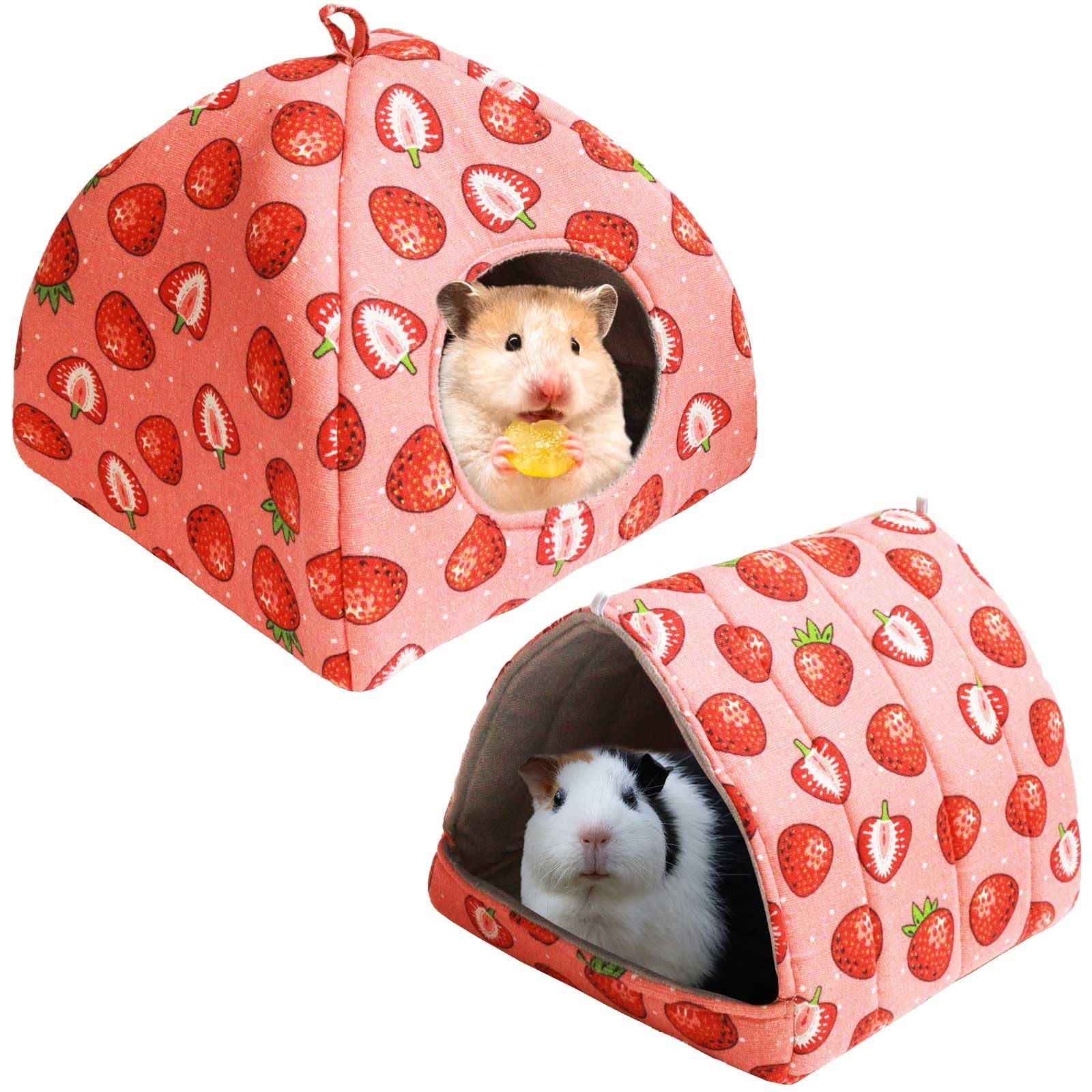 Jspyfits Guinea Pig Hideout, 2 Pack Guinea Pigs House Set Rabbit Bed, Guineapigs Houses Rabbit Hideout For Small Animal Bunny/Ra
