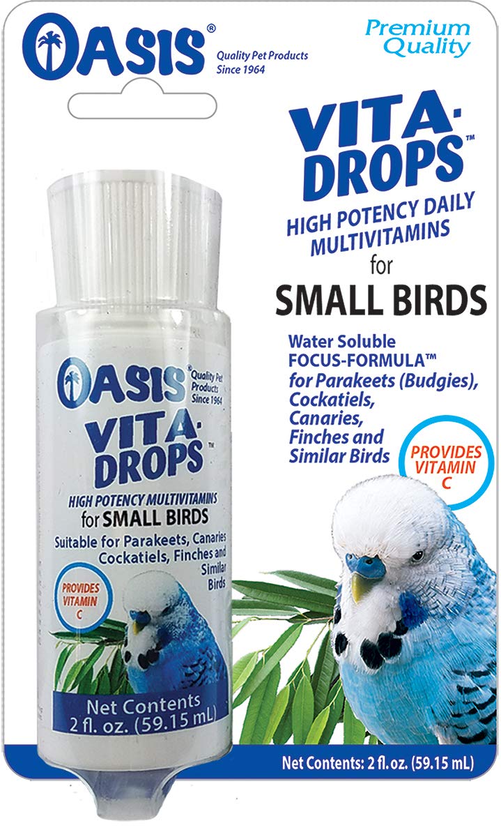 OASIS #80257 Vita Drops for Small Birds, 2 ounce liquid multivitamin