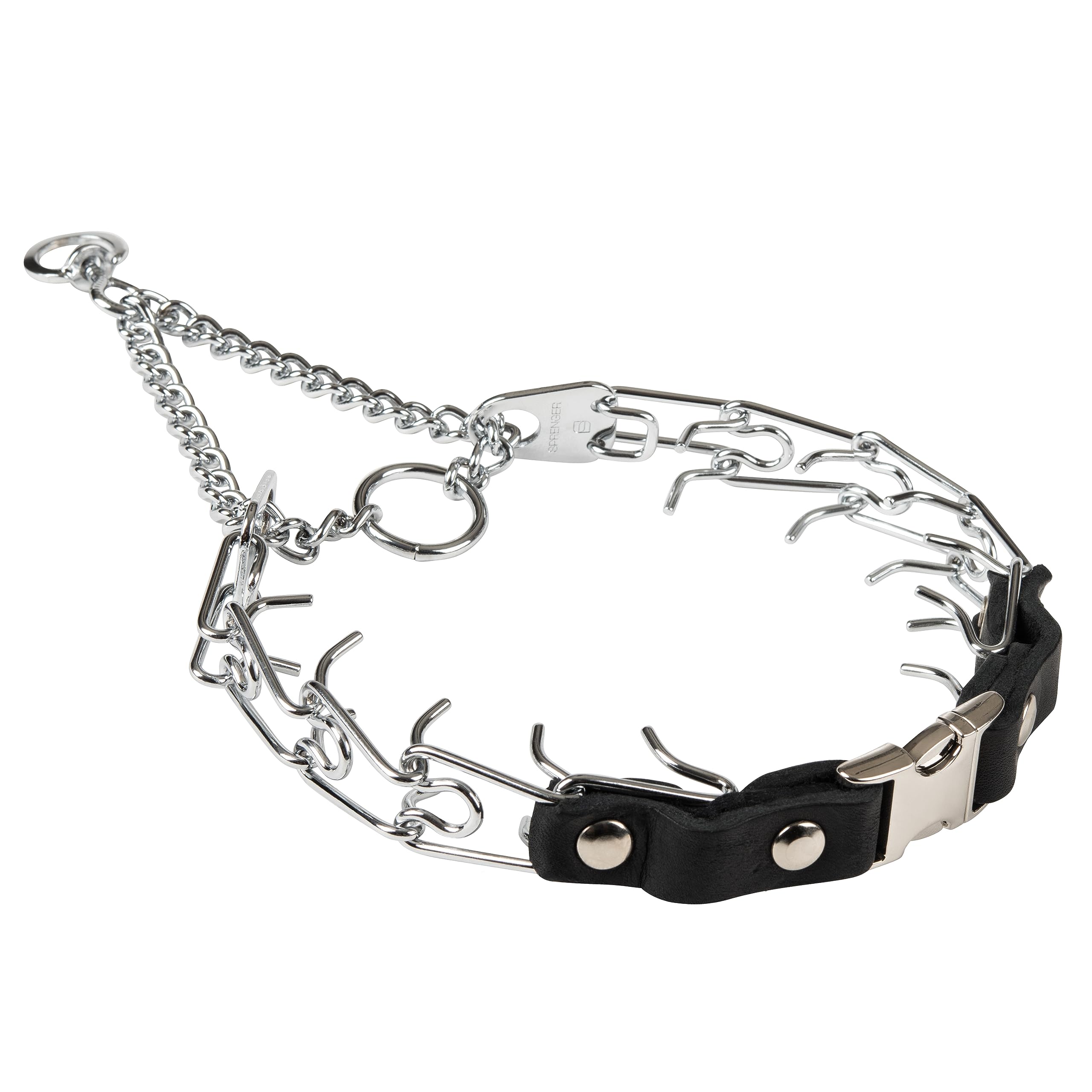 Herm Sprenger Prong Collar For Dogs Training - Quick Release Buckle & Swivel Ring For Easy Use - Made Of Durable Chrome Plated S